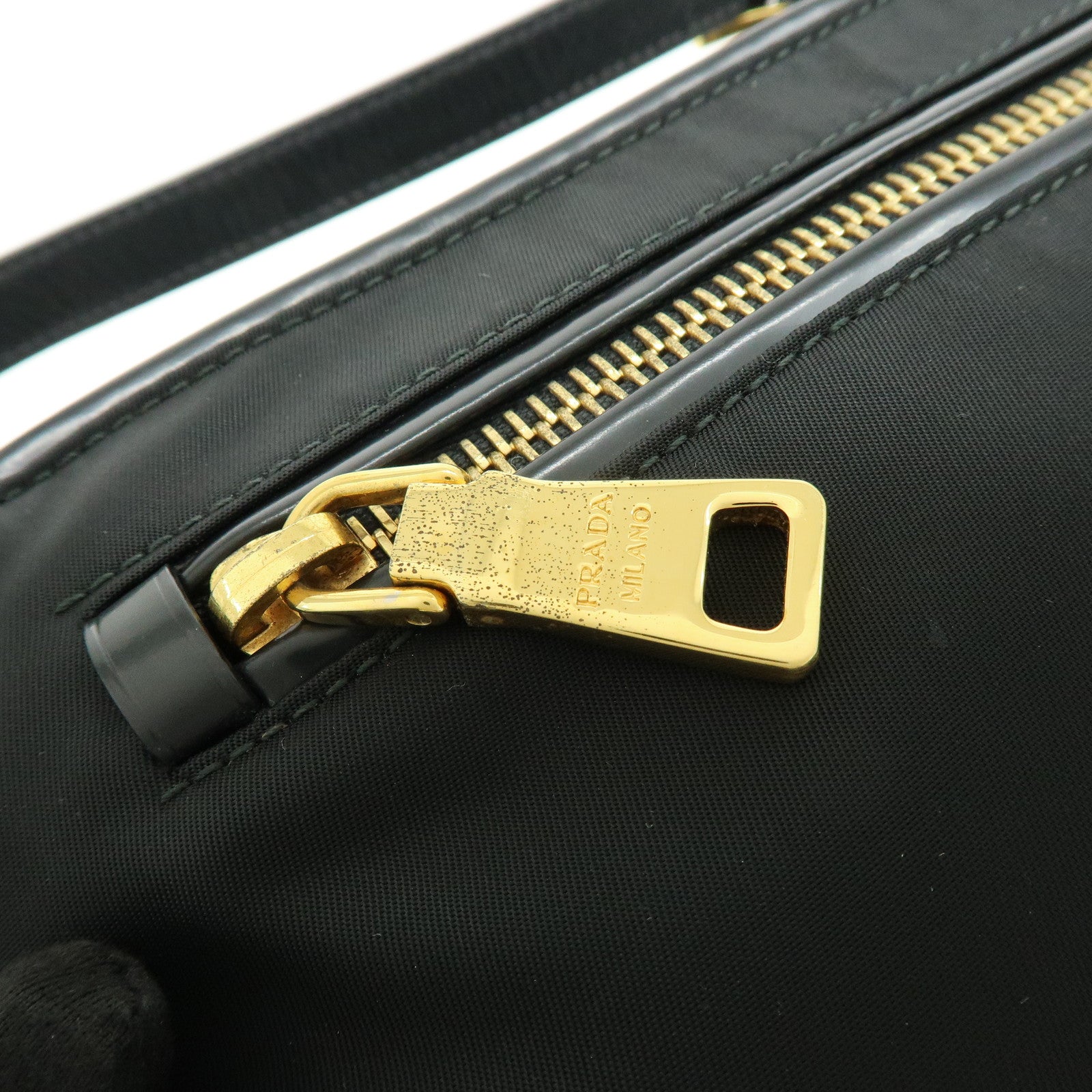 PRADA Triangle Logo Nylon 2Way Bag Hand Bag Shoulder Bag BN1833