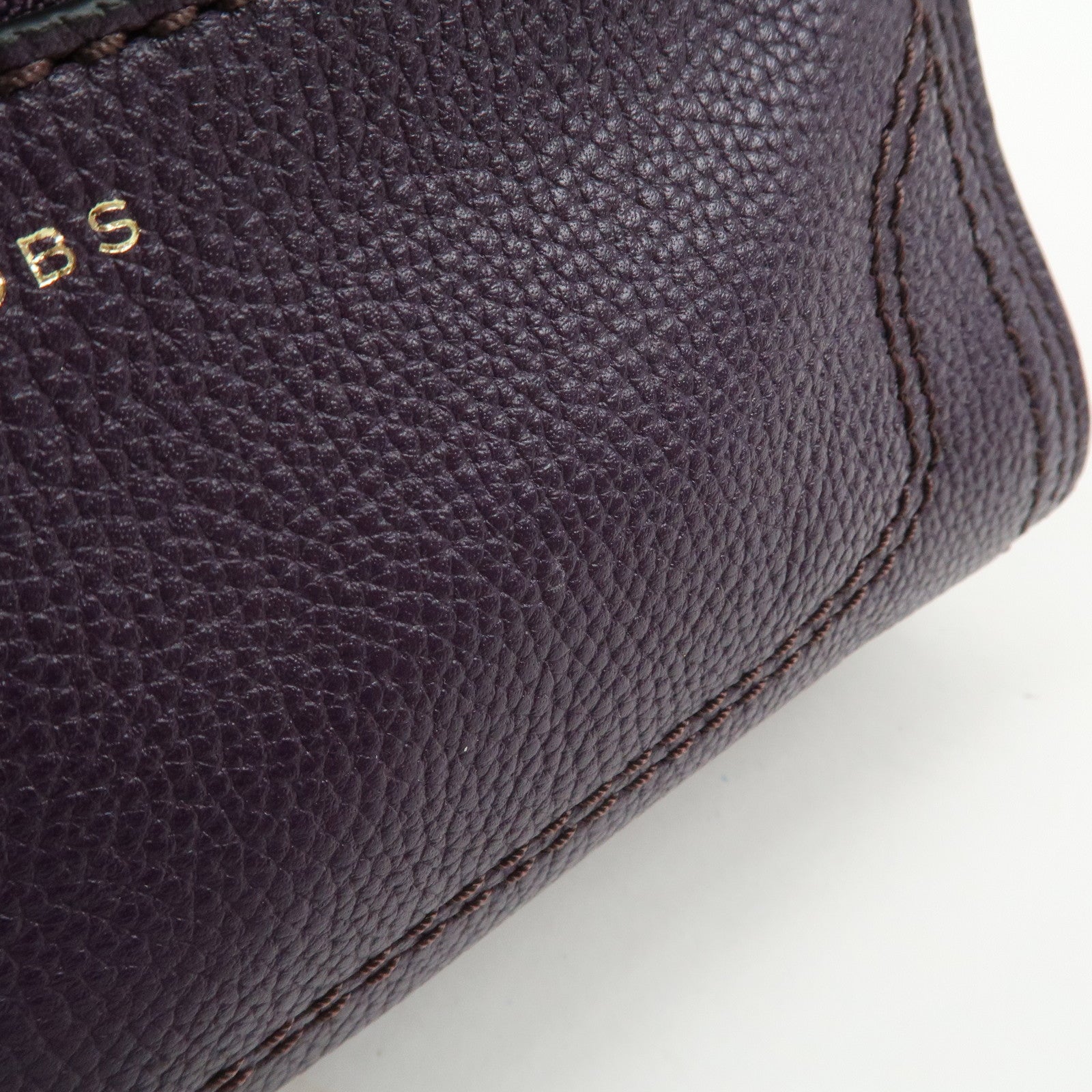 MARC JACOBS Logo Leather 2WAY Bag Hand Bag Shoulder Bag Purple