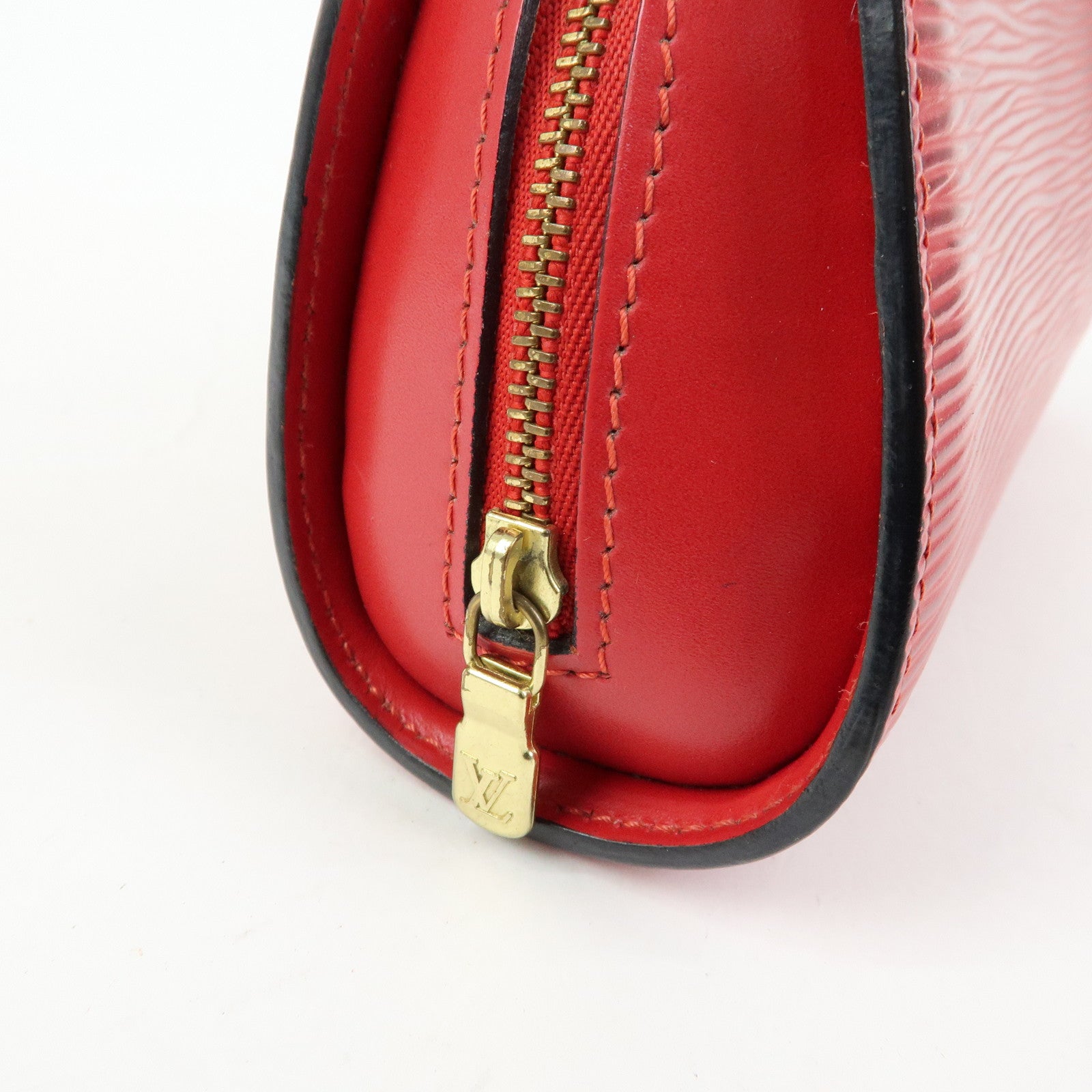Louis Vuitton Epi Dauphine PM Leather Pouch Castillian Red M48447