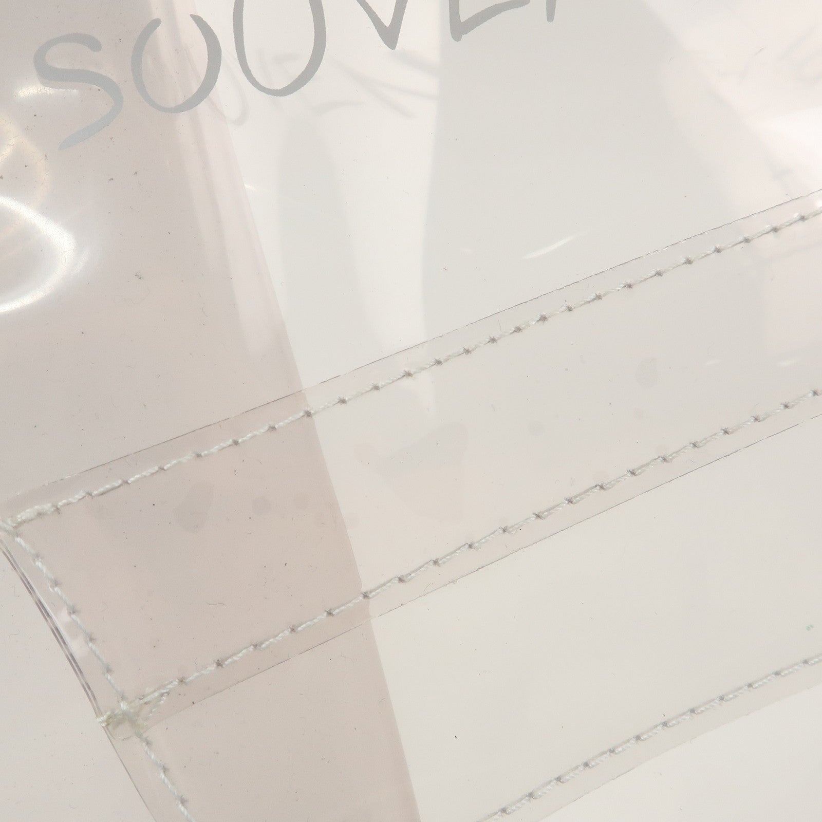 HERMES Kelly Vinyl Hand Bag Clear Transparent