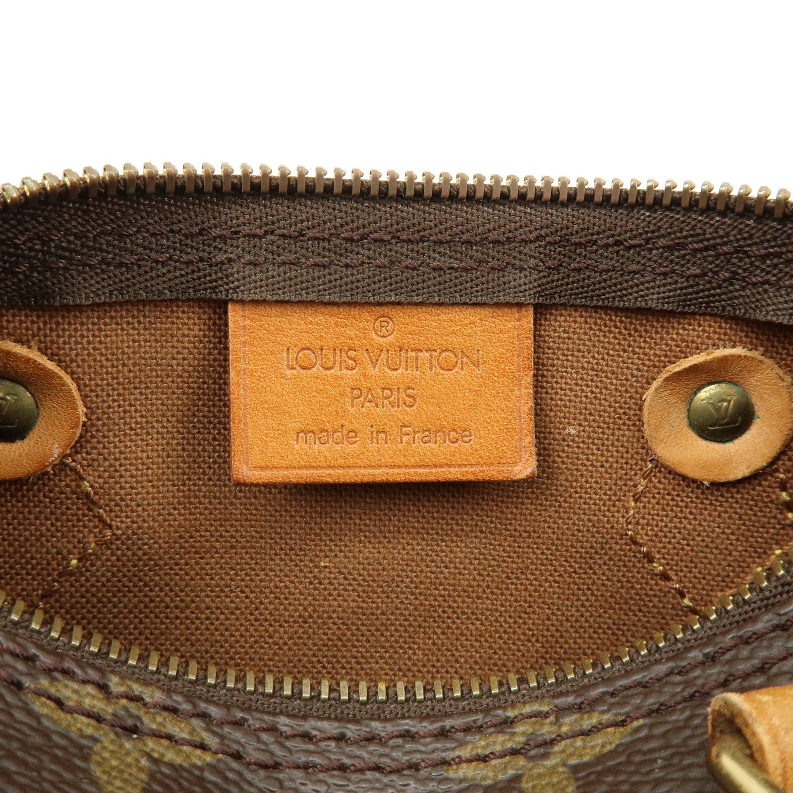 Louis Vuitton Monogram Mini Speedy Hand Bag Brown M41534