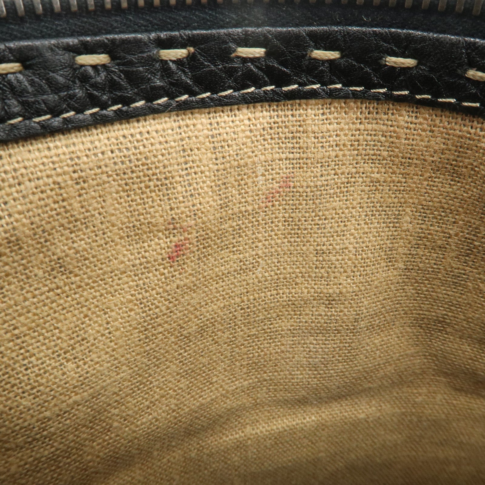 FENDI Selleria Leather Shoulder Bag Crossbody Bag Black 8BT109 Used