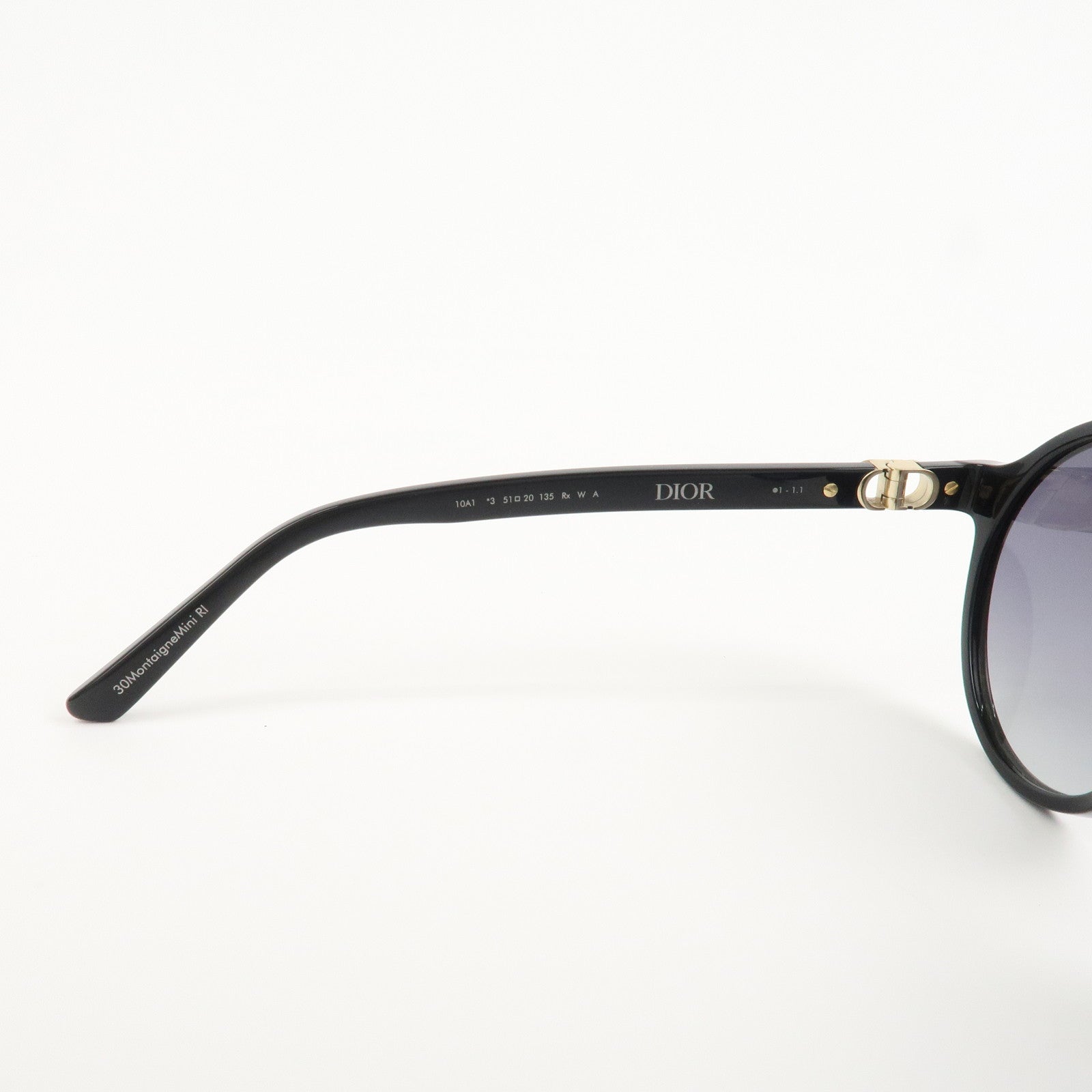 Christian Dior Plastic Sunglasses Black *3 51□20 135 Rx W A