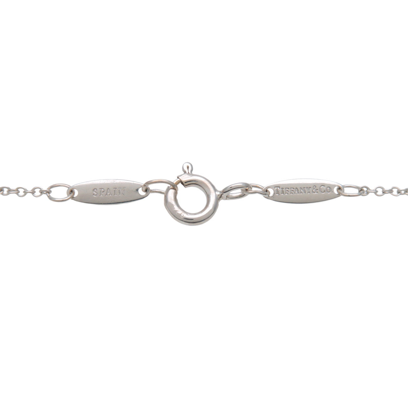 Tiffany & Co By The Yard 1P Diamond Necklace SV925 Silver