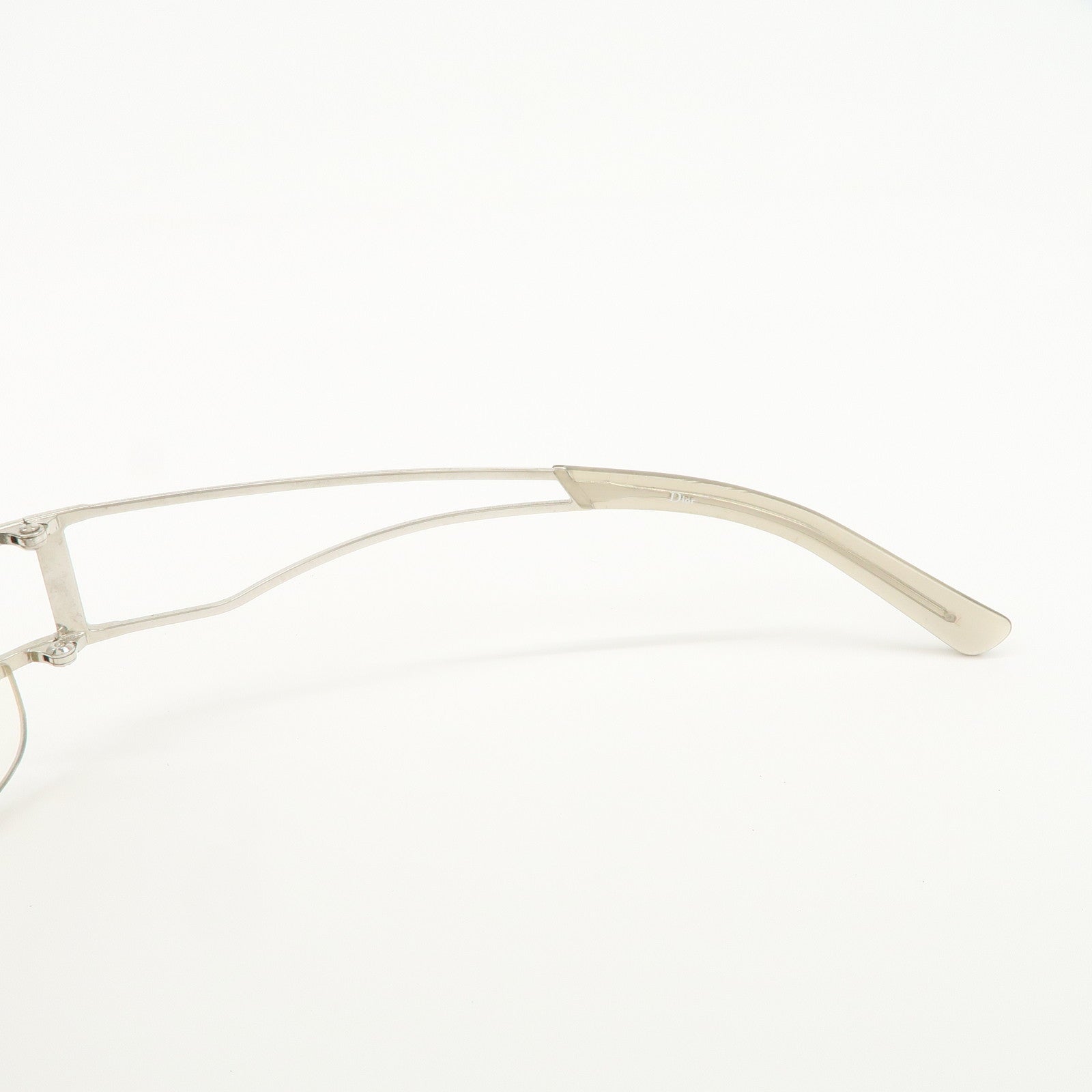 Christian Dior Clear Metal Sunglasses Silver YB7V2 61□14 127