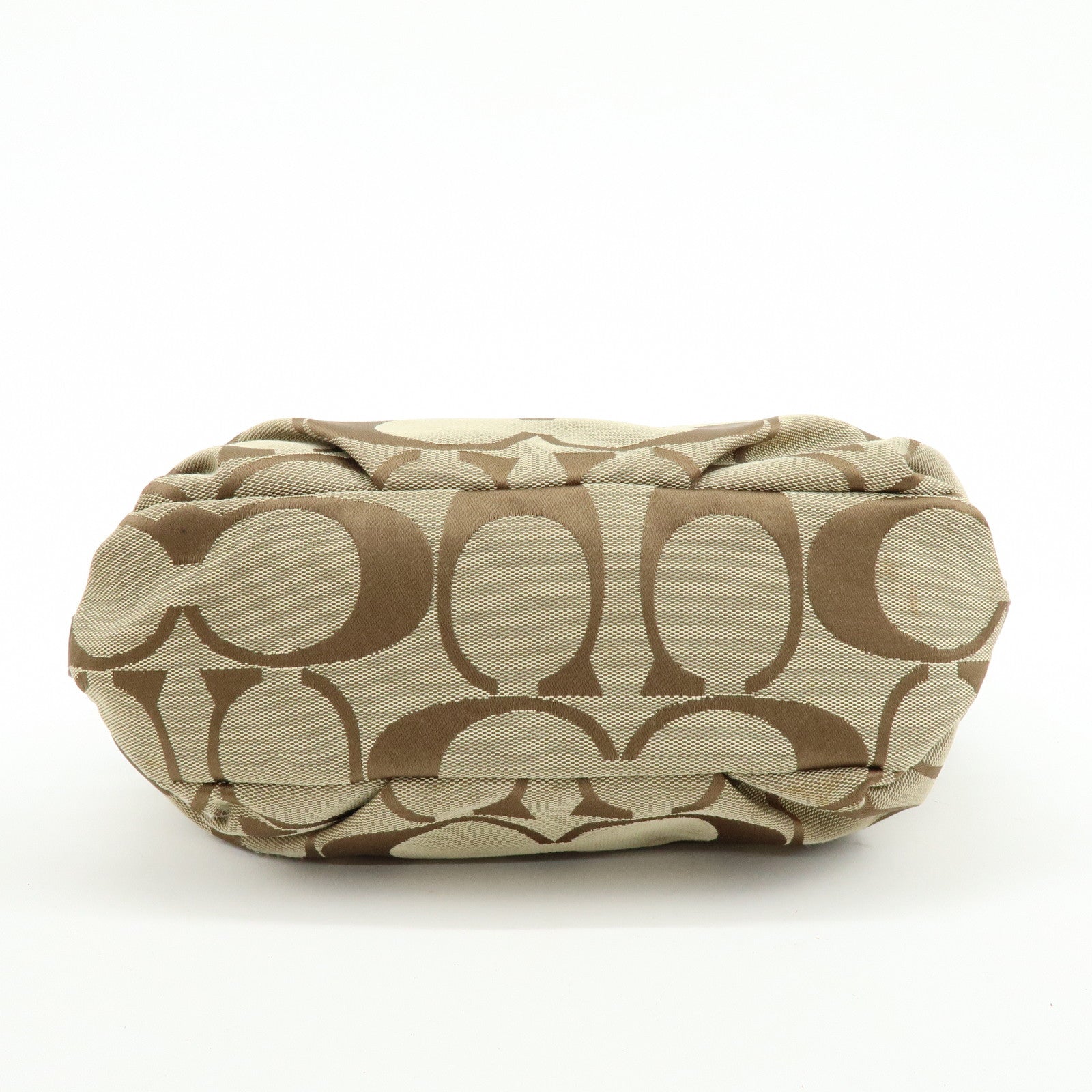 COACH Set of 2 Signature Poppy Canvas Patent Leather Shoulder Bag