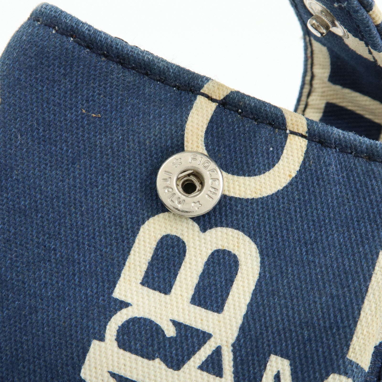 CHANEL By Sea Canvas Cell Phone Chain Shoulder Bag Navy