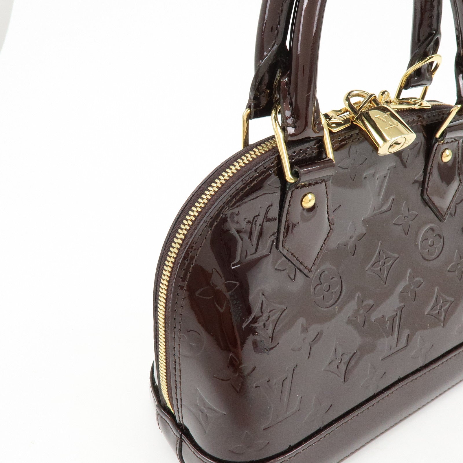 Louis Vuitton Monogram Vernis Alma BB 2Way Bag Amarante M91678