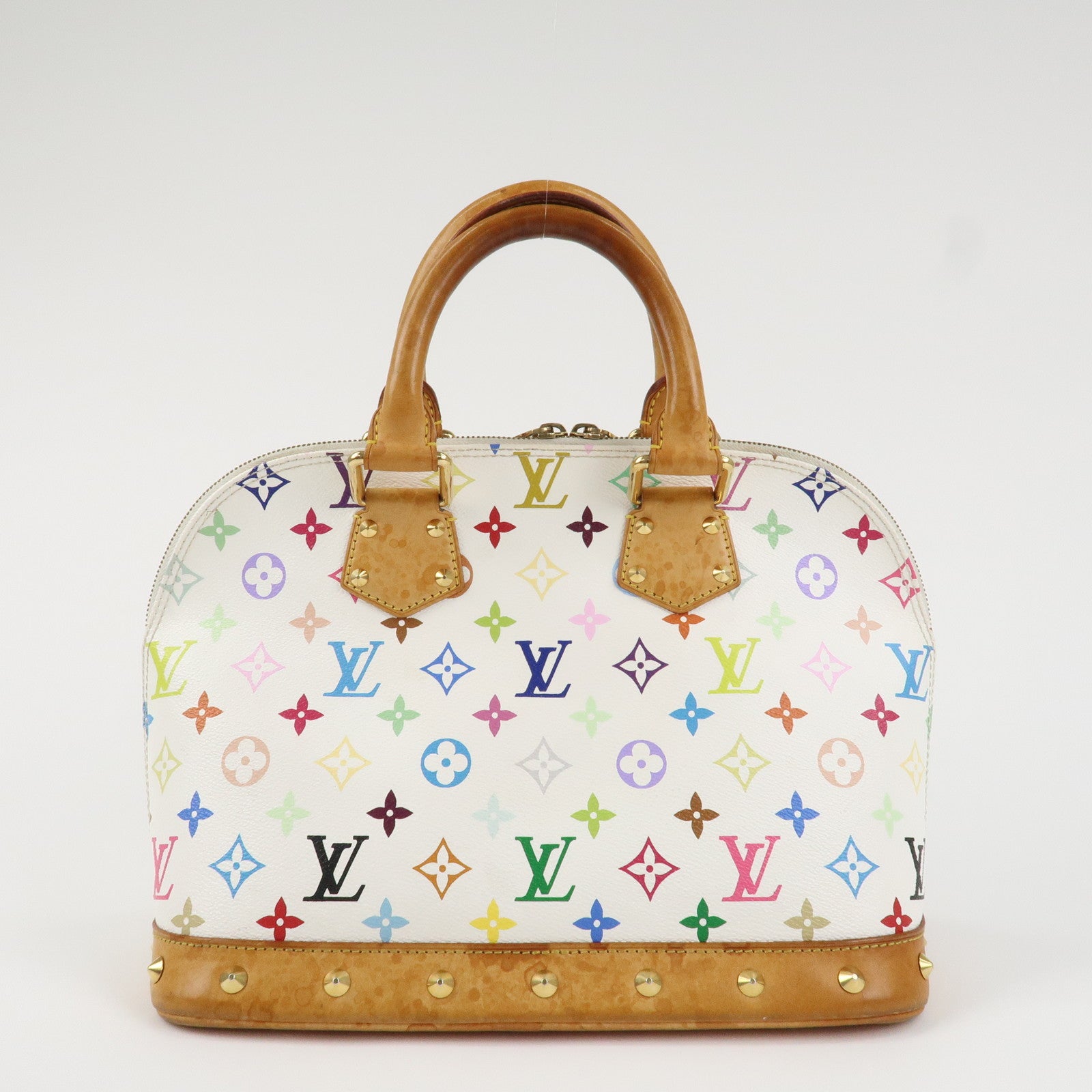 Louis Vuitton Monogram Multicolor Alma Hand Bag Blanc M92647 Used