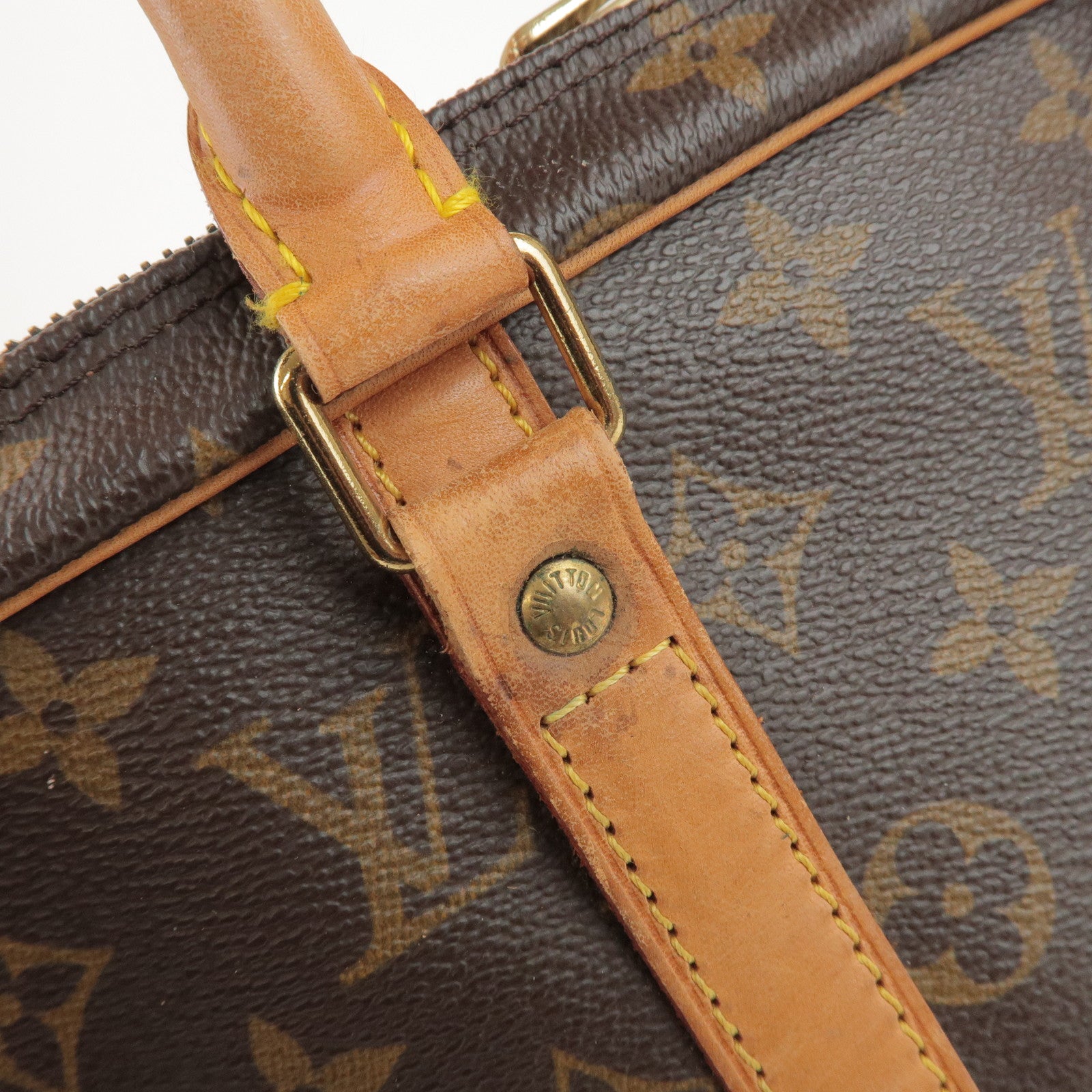 Louis Vuitton Monogram Porte Documents Voyage Bag Brown M53361
