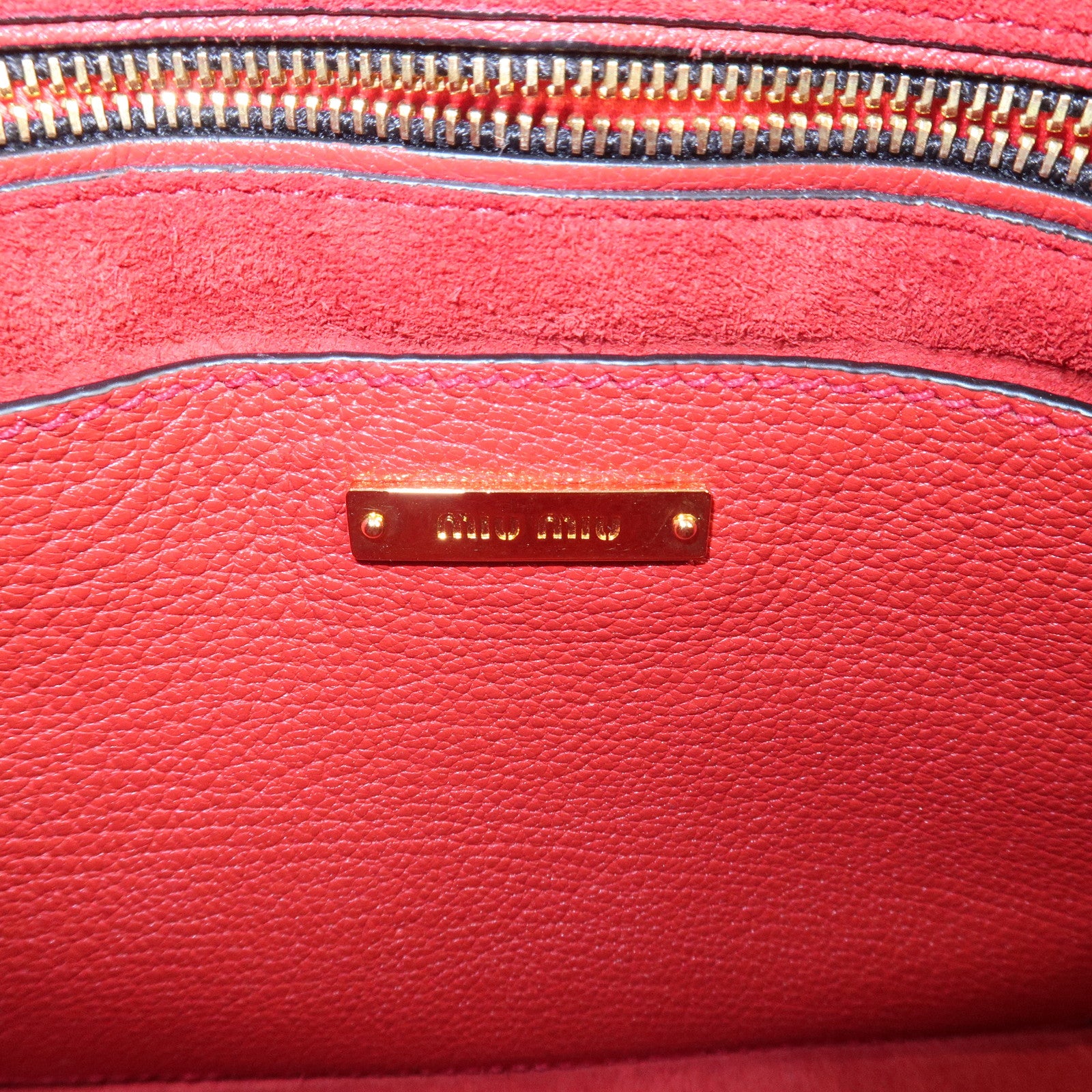 MIU MIU Denim Leather Denim 2Way Bag Hand Bag Shoulder Bag RN1104