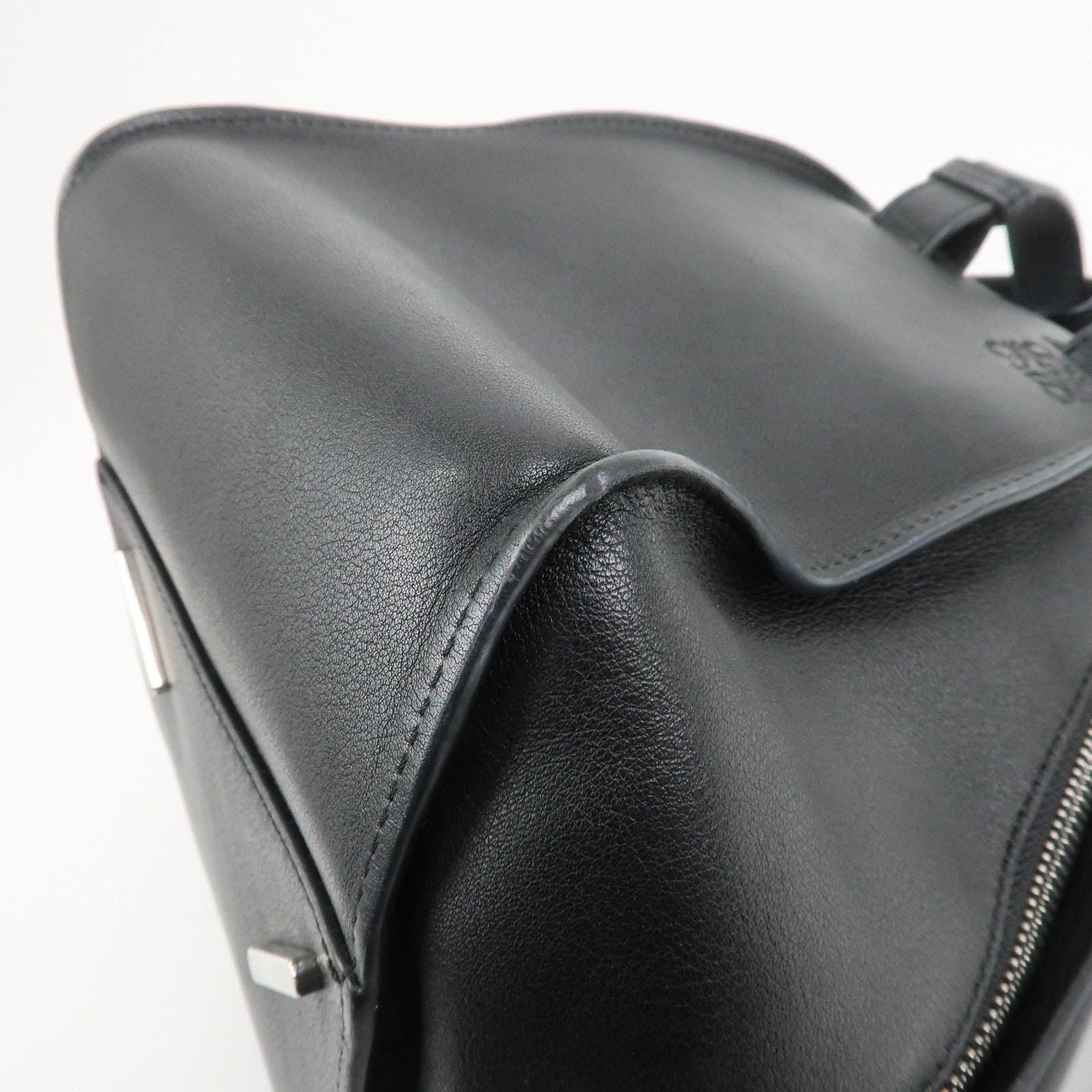 LOEWE Anagram Leather Hammock Small Shoulder Bag Black