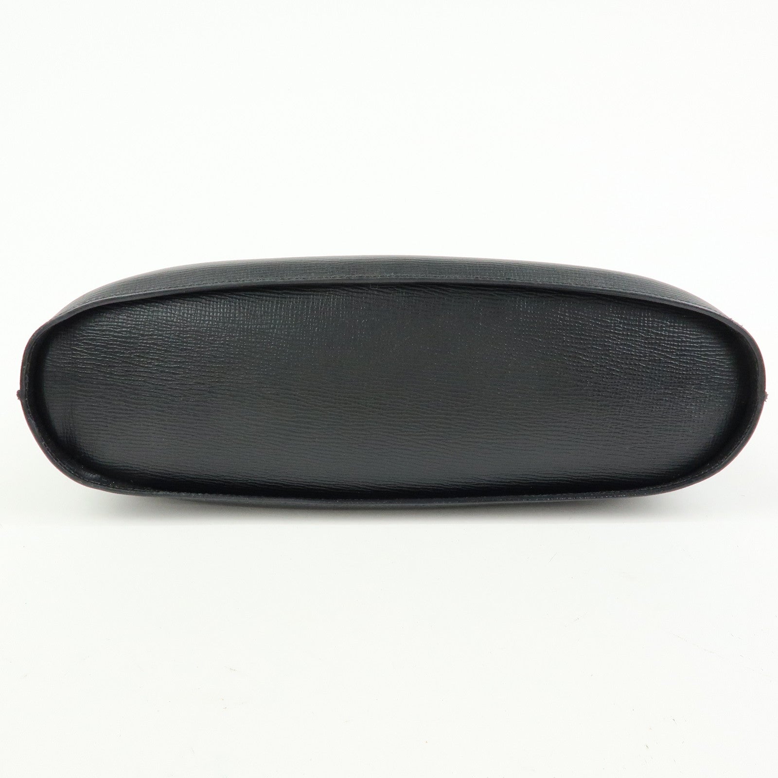 FENDI Top Handle Leather Suede Hand Bag Black 12897