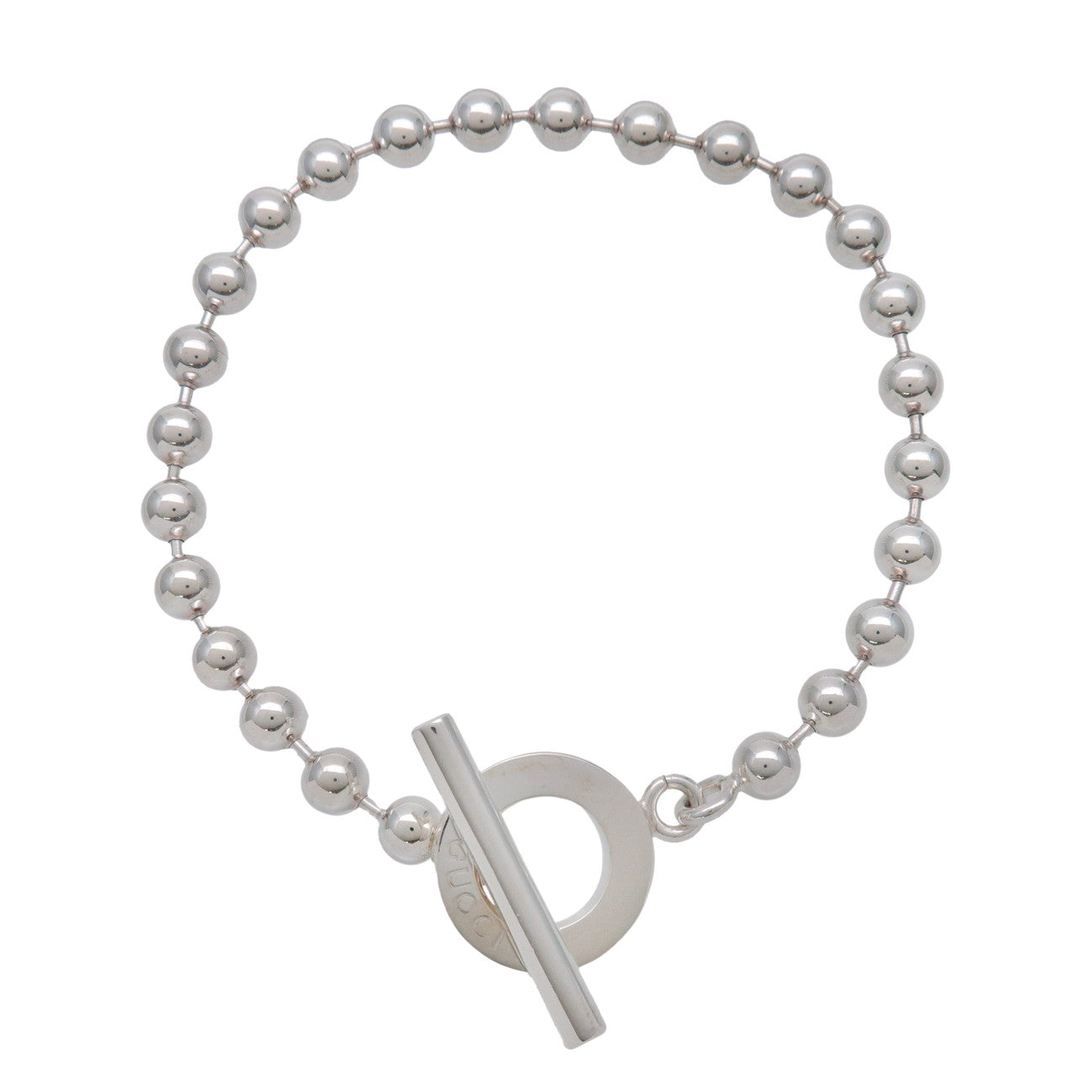 GUCCI Logo 19 Ball Chain Bracelet SV925 Silver 010294