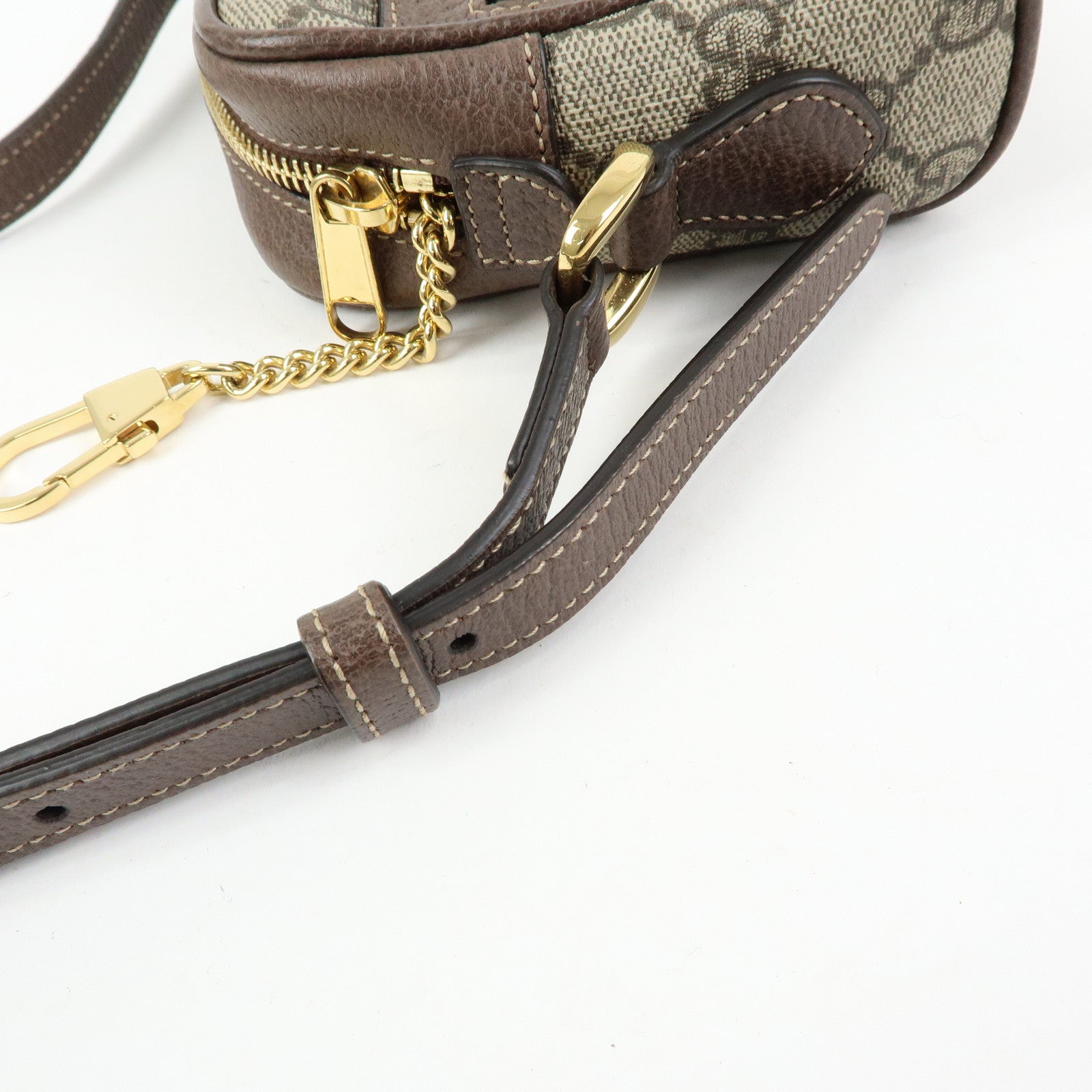 GUCCI Ophidia Sherry GG Supreme Leather Shoulder Bag Brown 517350