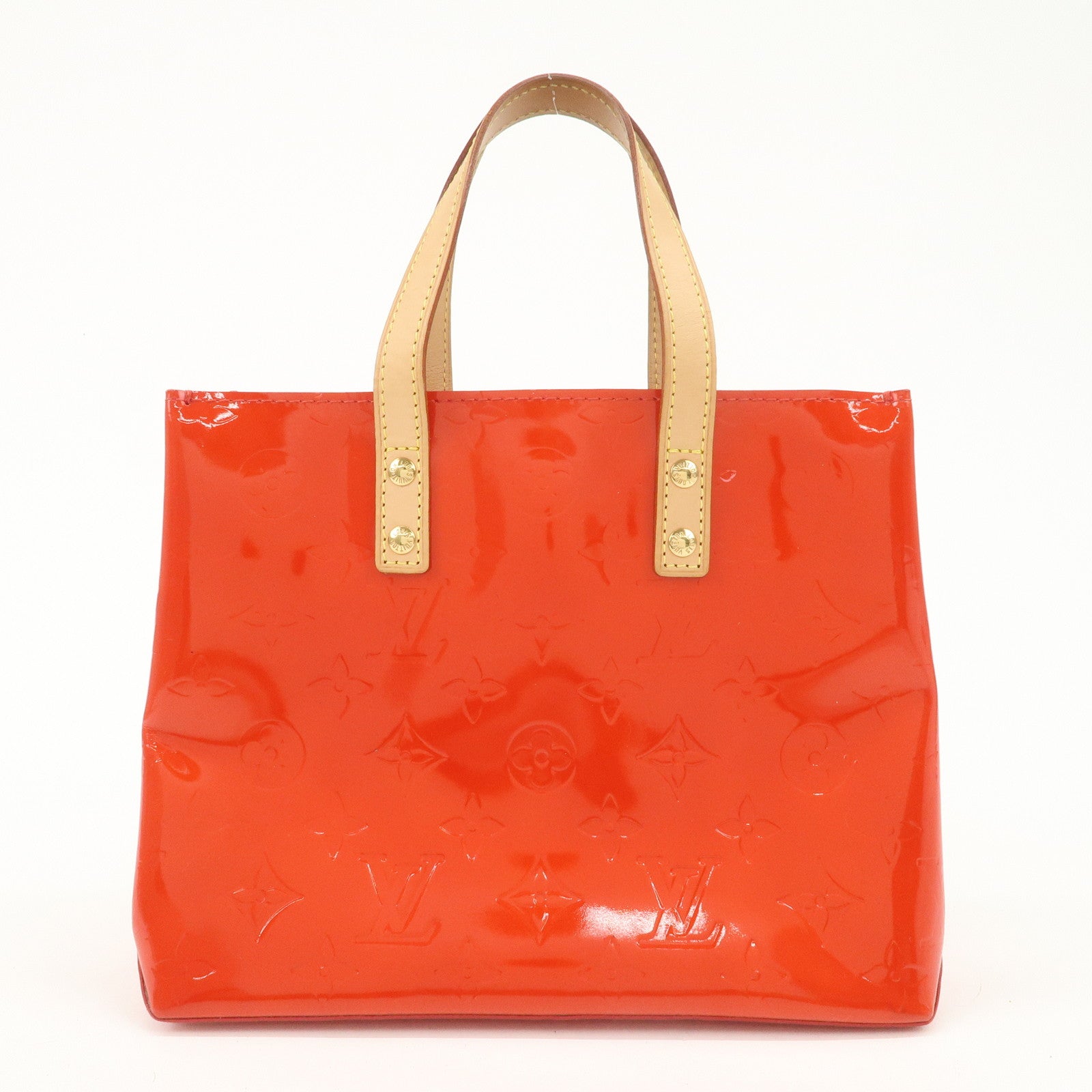 Louis Vuitton Monogram Vernis Lead PM Hand Bag Rouge M91088