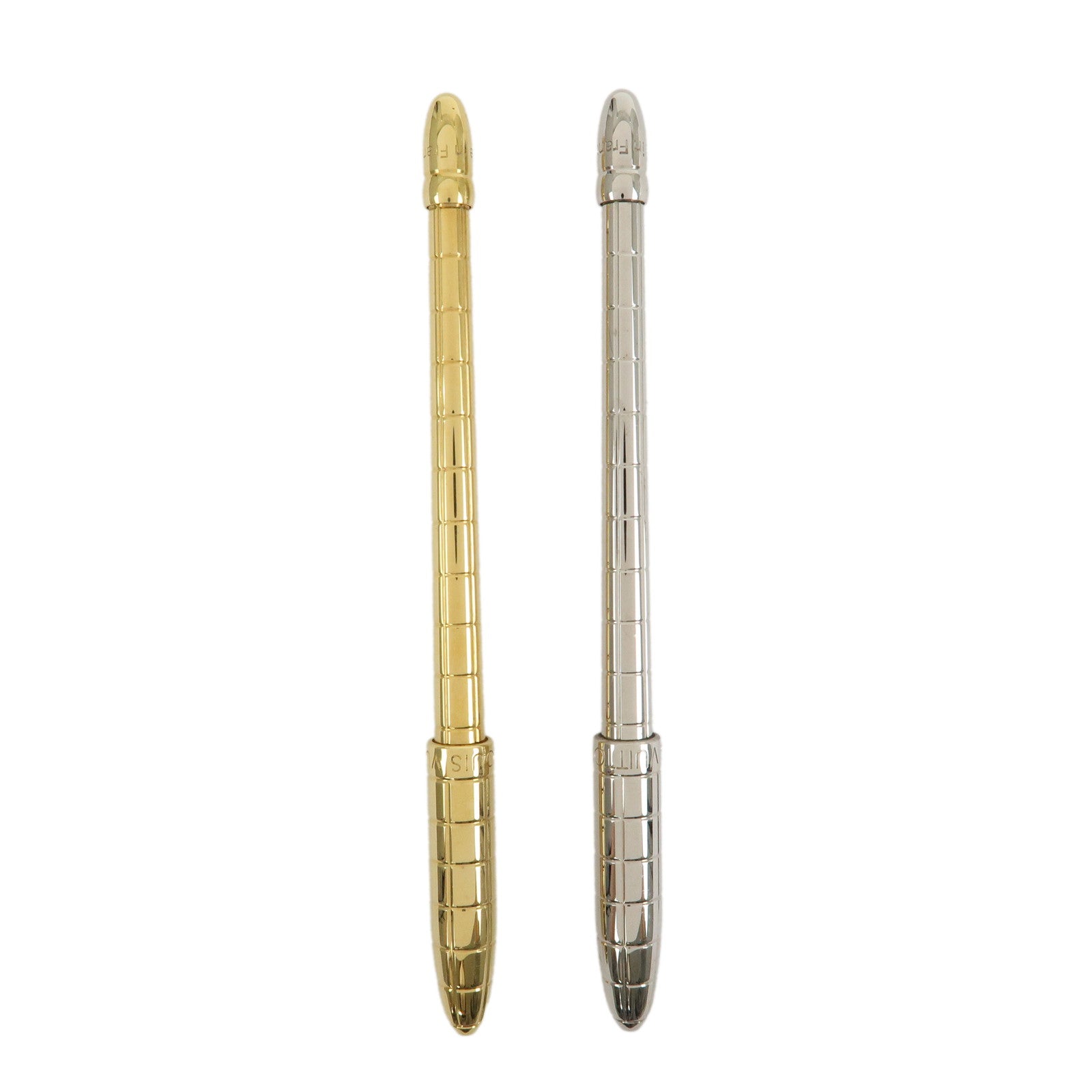 Louis Vuitton Set of 2 Metal Pen Dore Argent N75003 N75005