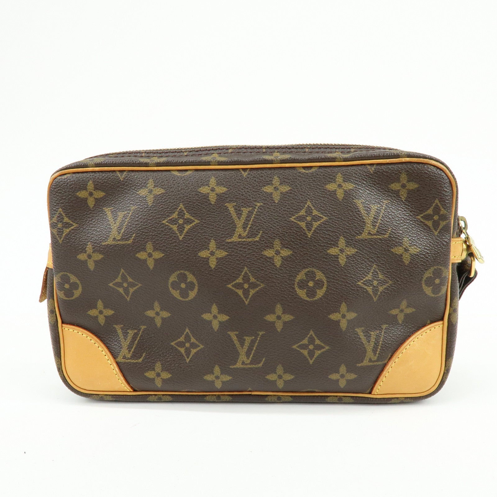 Louis Vuitton Monogram Marly Dragonne GM Clutch Bag Brown M51825