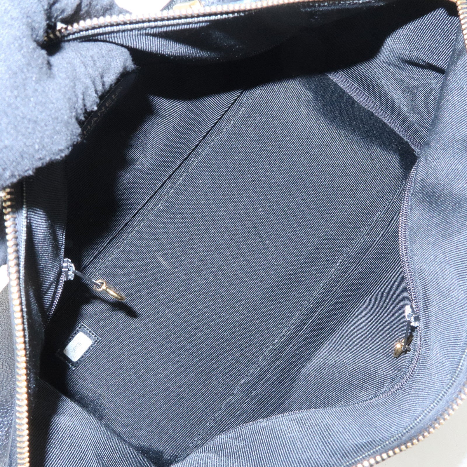 CHANEL COCO Mark Caviarskin Mini Boston Bag Hand Bag Black Used