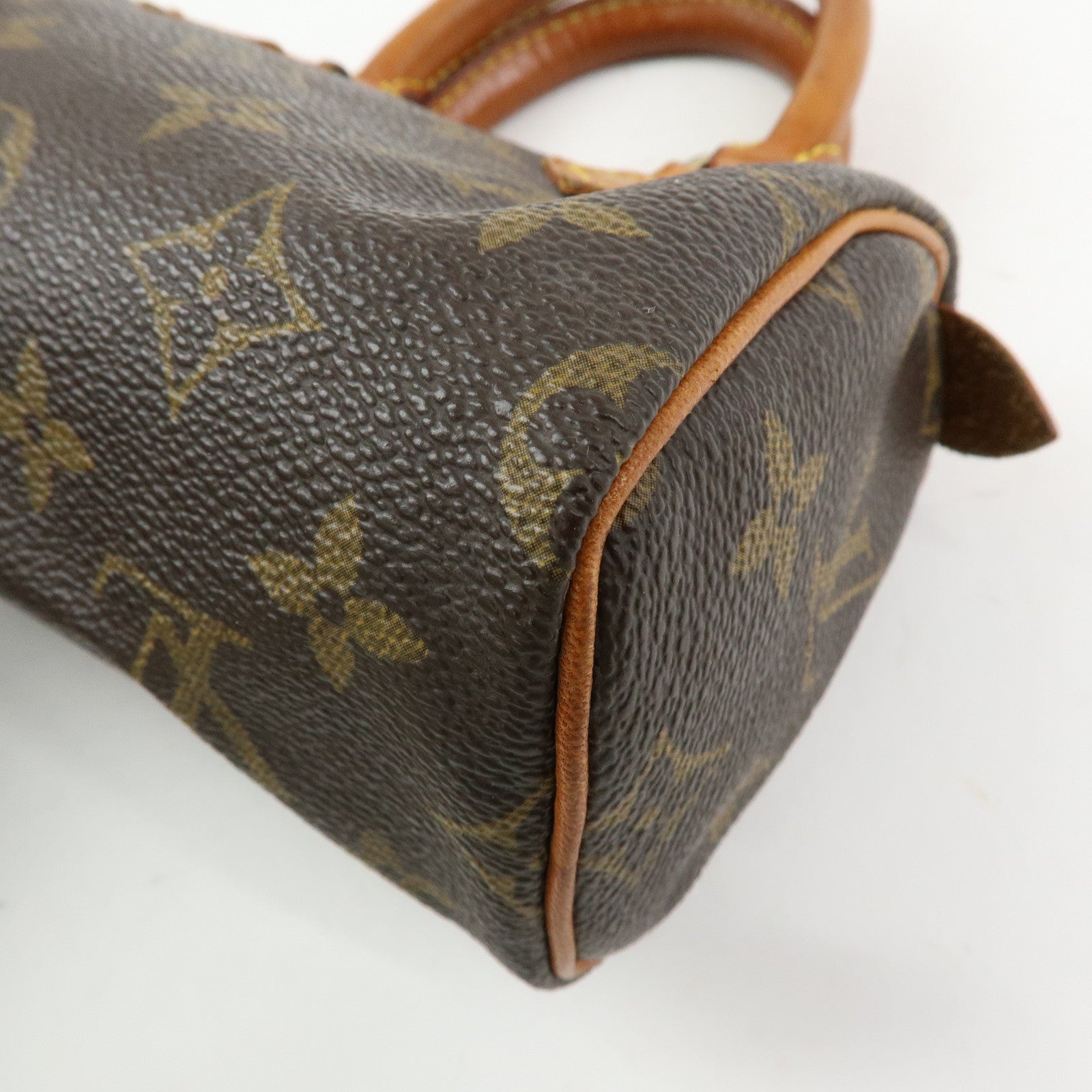 Louis Vuitton Monogram Mini Speedy Hand Bag Brown M41534