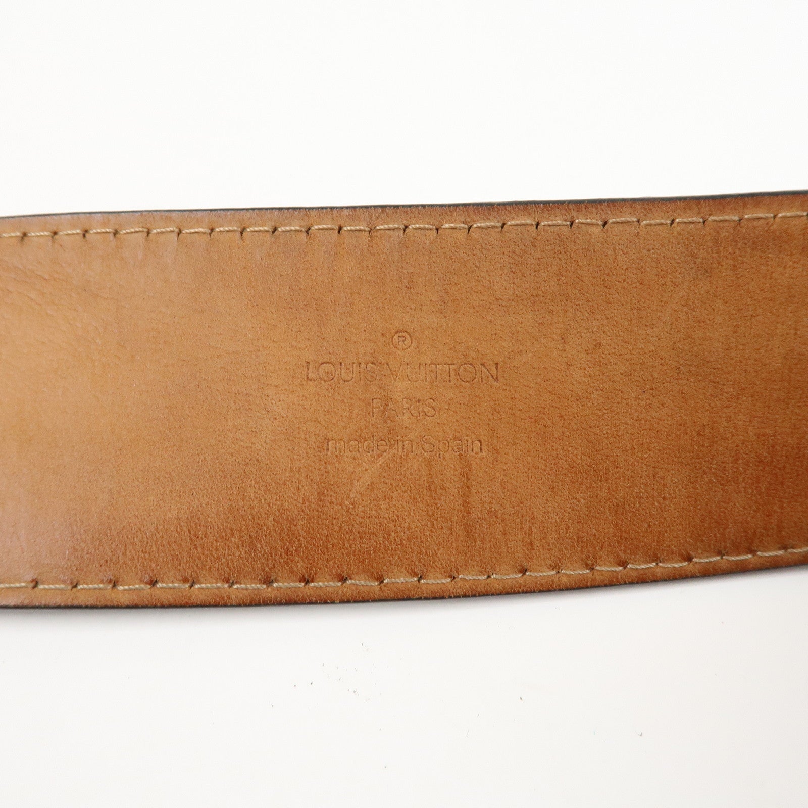 Louis Vuitton Leather Ceinture Jeans Belt 100/40 Black M6812