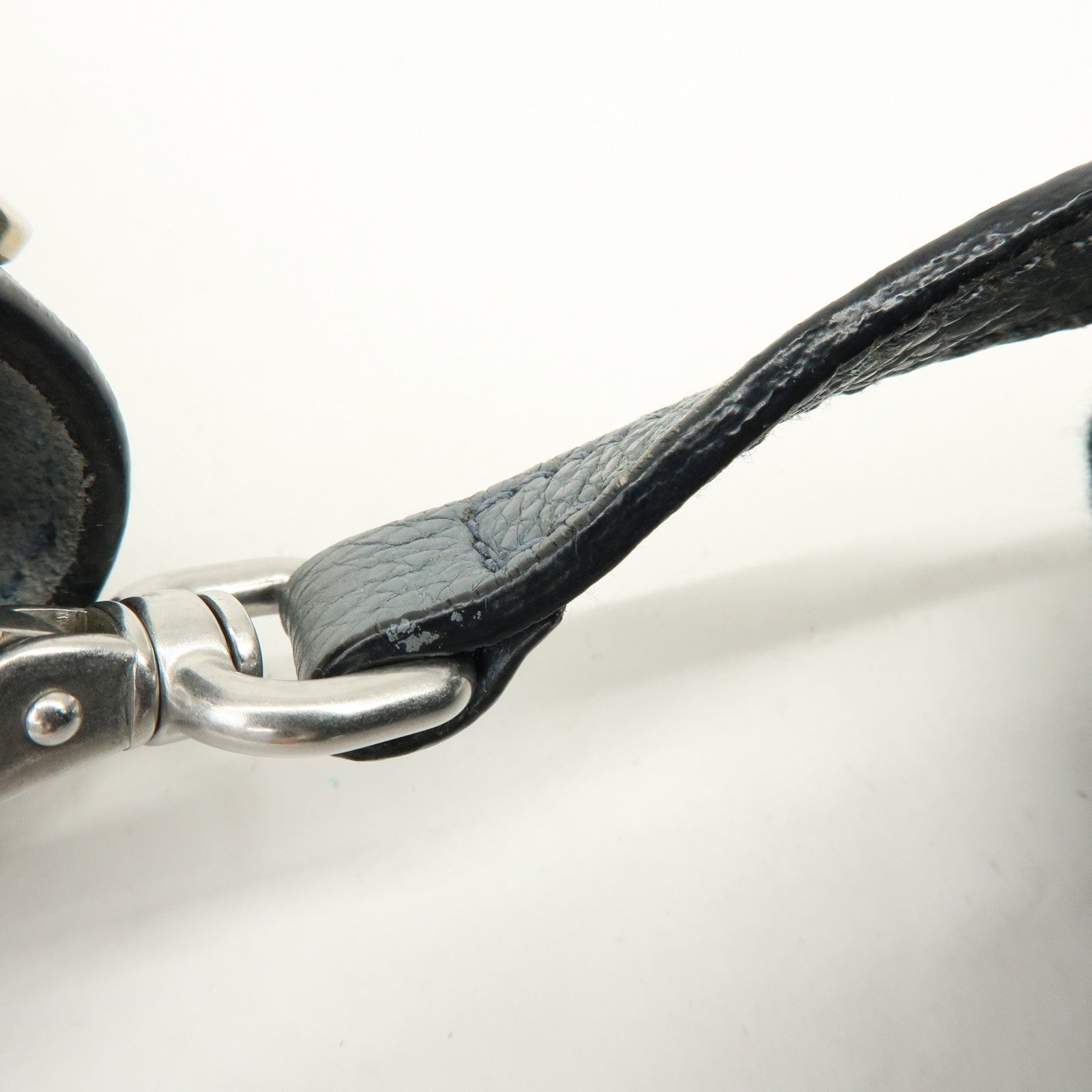 PRADA Etiquette Leather 2Way Bag Shoulder Bag Clutch Bag Gray