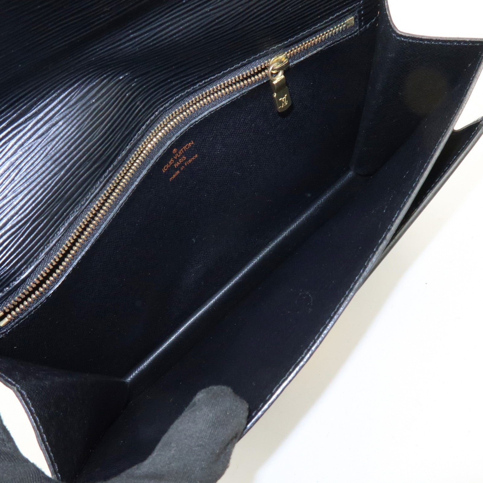 Louis Vuitton Epi Sellier Dragonne Clutch Bag Noir Black M52612