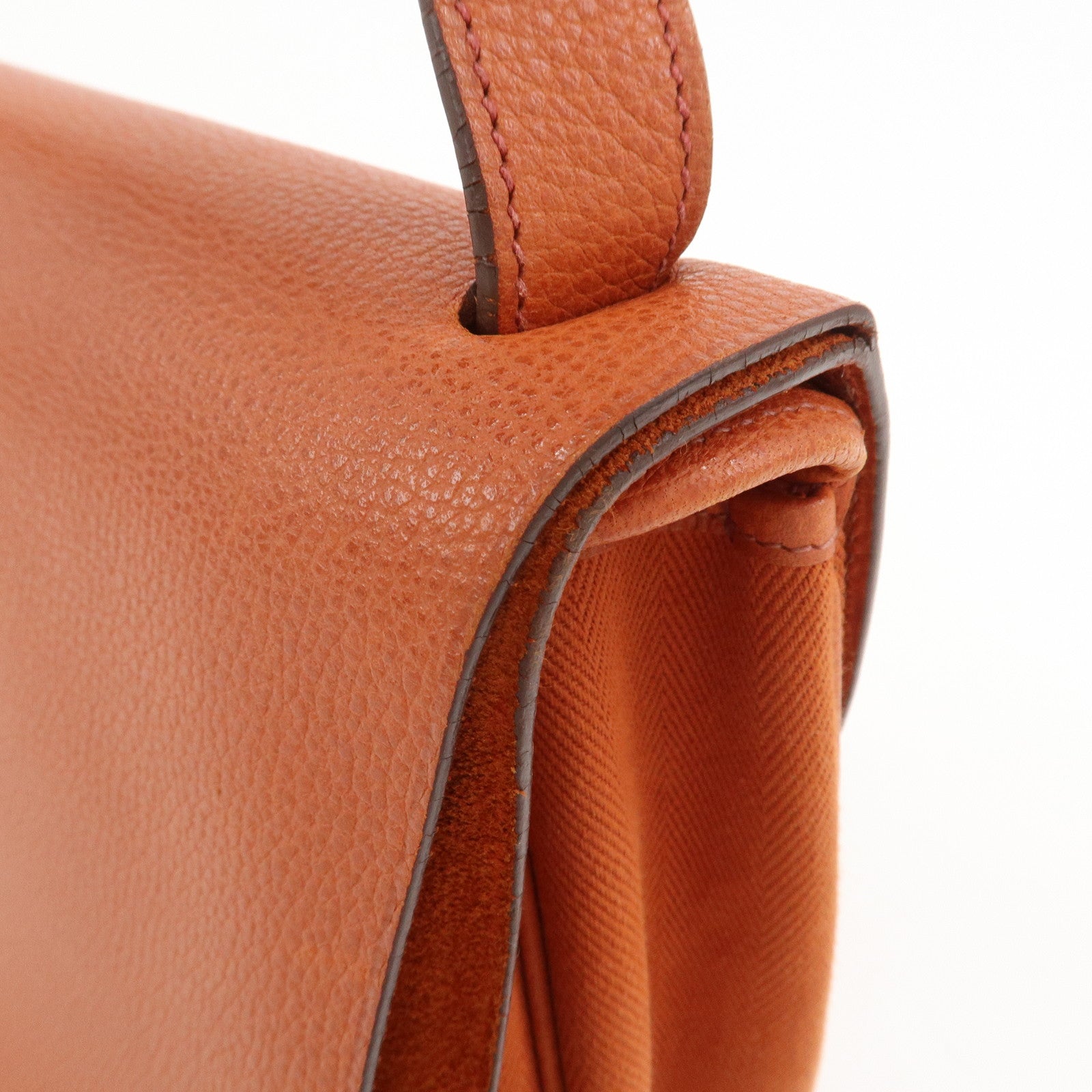 HERMES Sac Colorado MM Toile H Leather □I Stamped Shoulder Bag