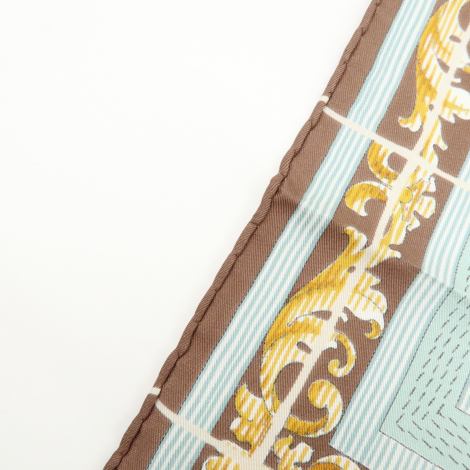LOEWE Silk 100% Scarf Light Brown Multicolor