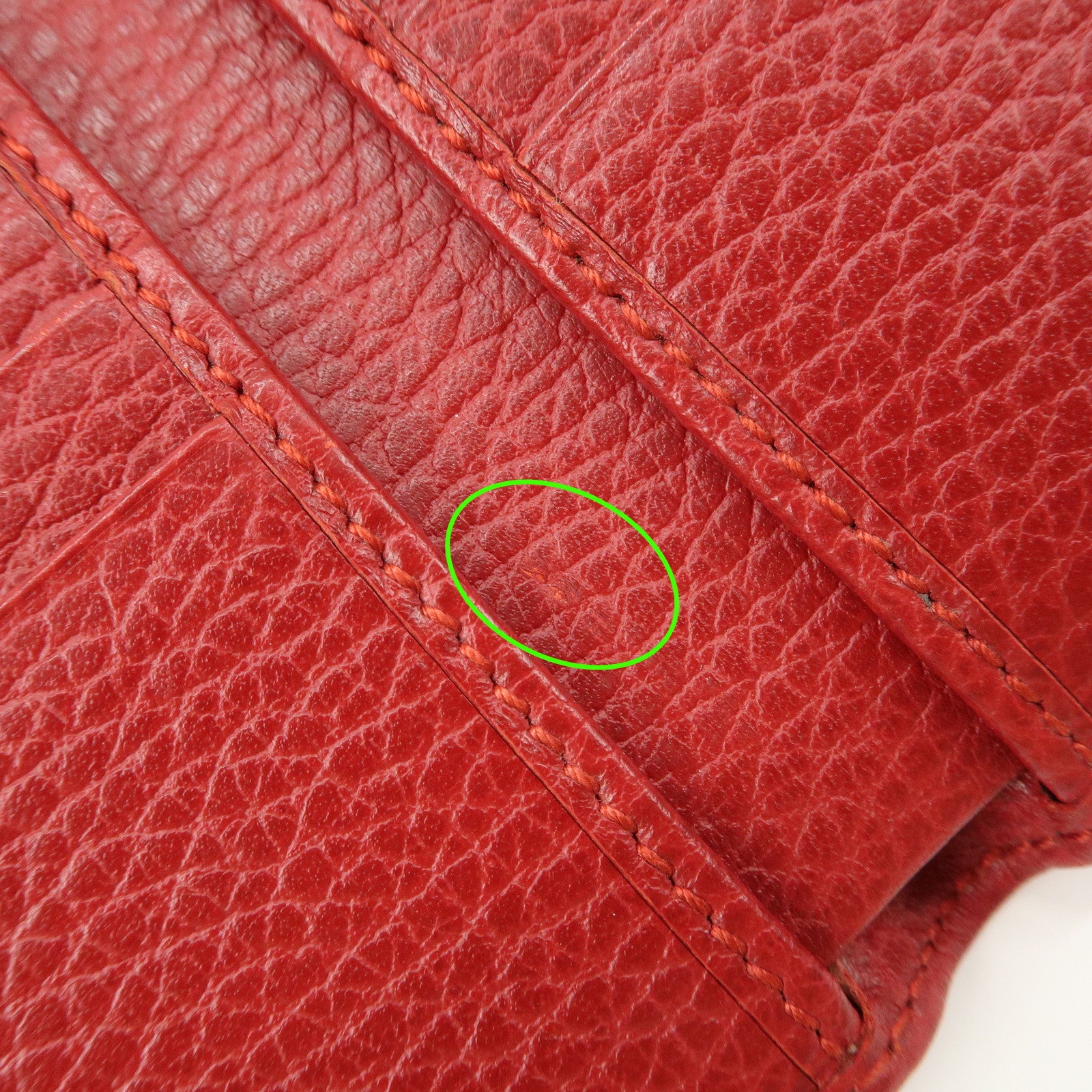 GUCCI GG Marmont Leather Bi-Fold Wallet Castilian Red 456122