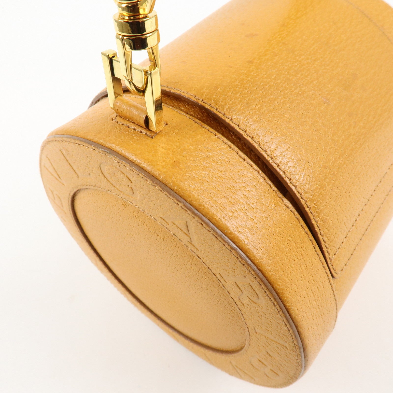 BVLGARI B-zero1 Drum Shoulder Bag Mustard Yellow Used