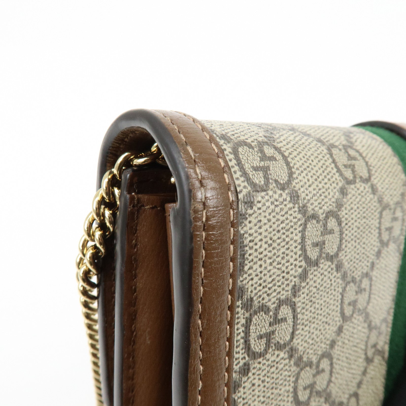 GUCCI Jackie 1961 Sherry GG Supreme Leather Chain Wallet Bag 652681