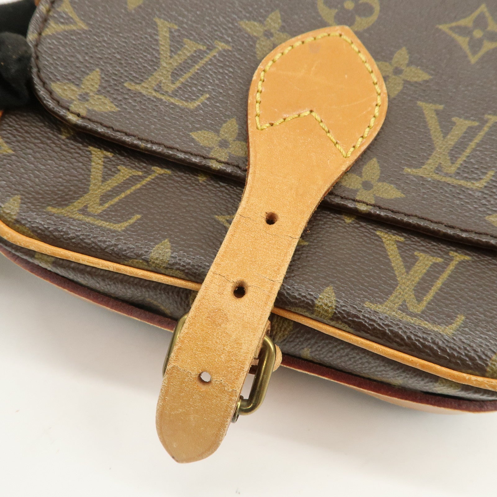 Louis Vuitton Monogram Mini Cartouchiere Shoulder Bag Brown M51254