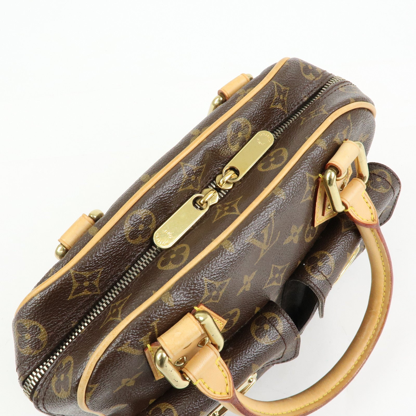 Louis Vuitton Monogram Manhattan PM Hand Bag Brown M40026