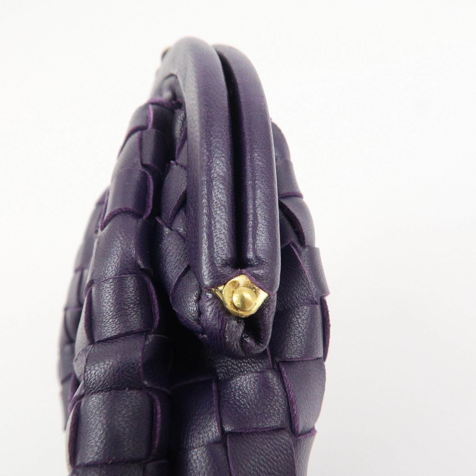 BOTTEGA VENETA Intrecciato Leather Coin Case Purple 203783