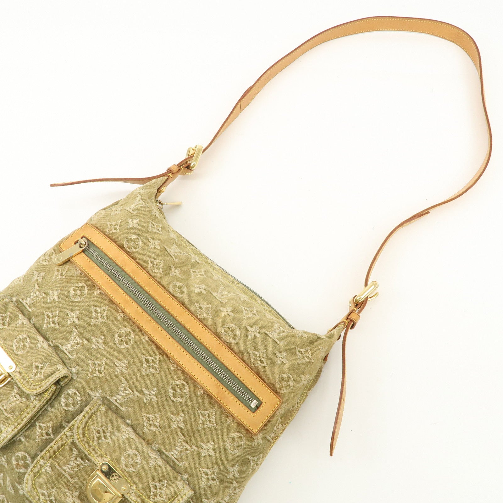 Louis Vuitton Monogram Denim Baggy GM Shoulder Bag Lichen M95211