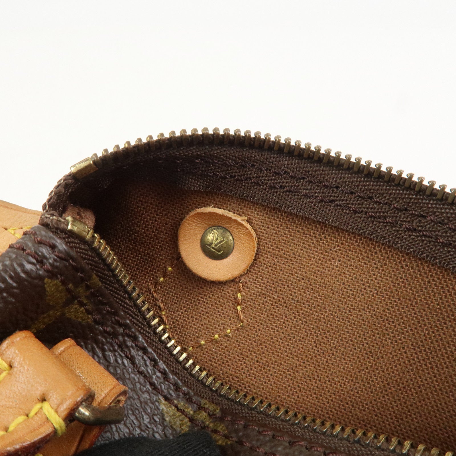 Louis Vuitton Monogram Mini Speedy Hand Bag Brown M41534