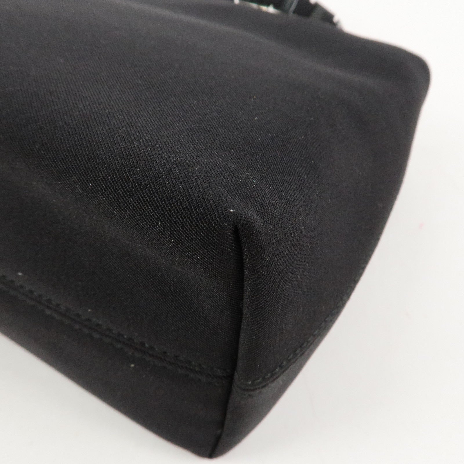 Ferragamo Logo Nylon Hand Bag Shoulder Bag Black