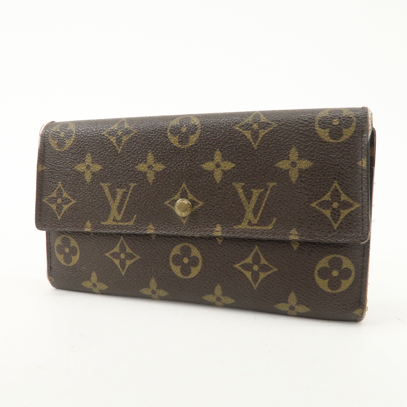 Louis Vuitton Set of 2 Monogram Canvas Long Wallet M61217 M61215 Used