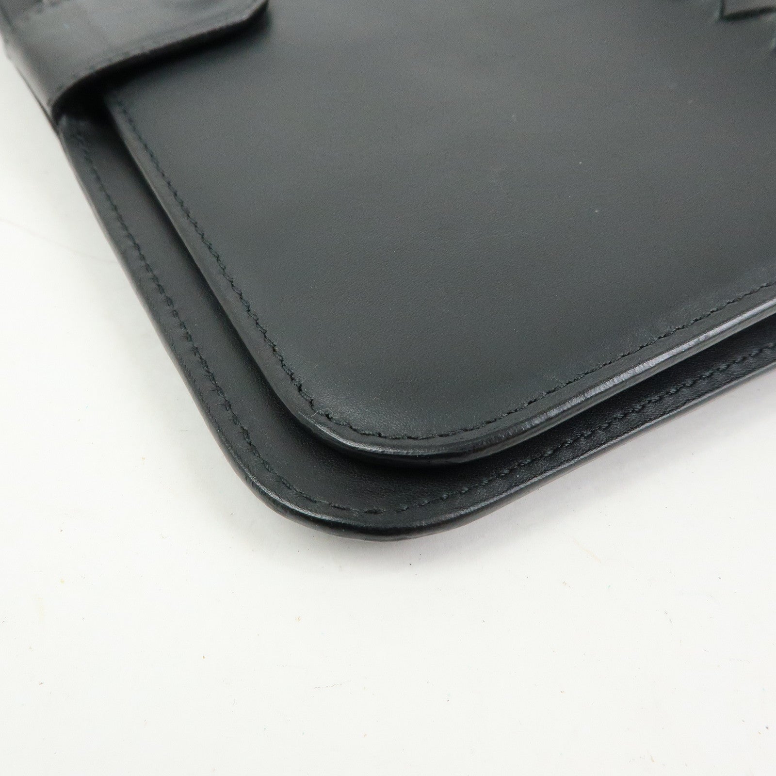 BOTTEGA VENETA Intrecciato Leather Clutch Bag Black 129528