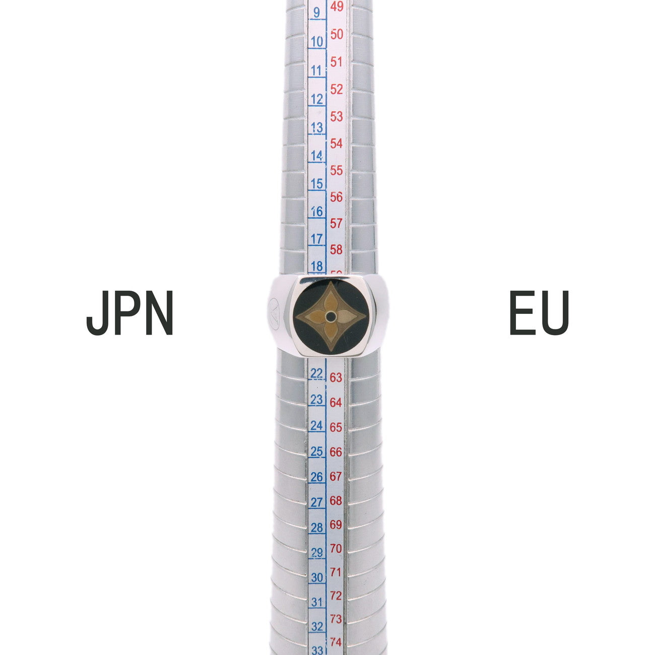 Louis Vuitton Bague Fluer de Monogram Ring M Silver M65496 US9.5