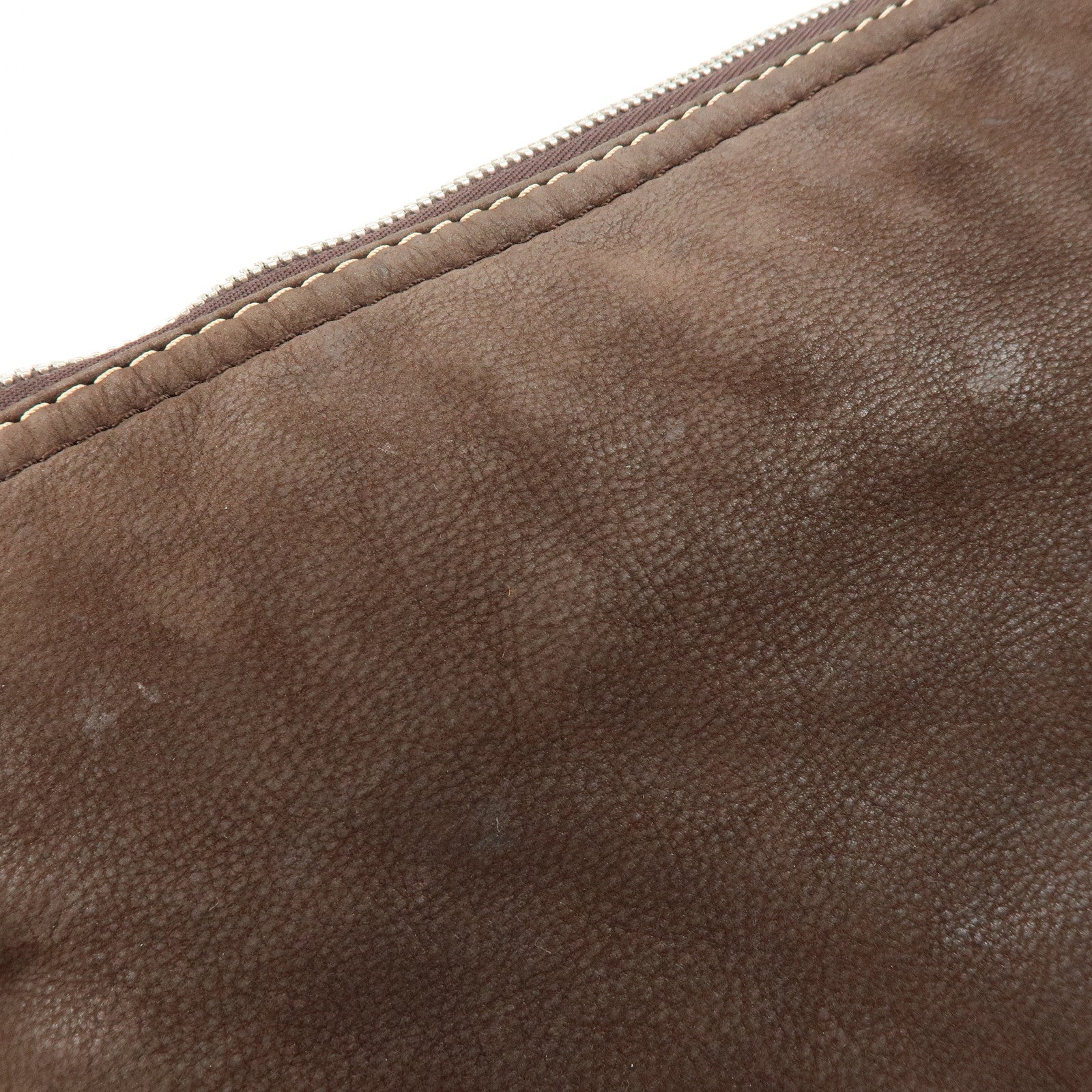 LOEWE Anagram Leather Canvas Shoulder Bag Crossbody Bag Brown Beige