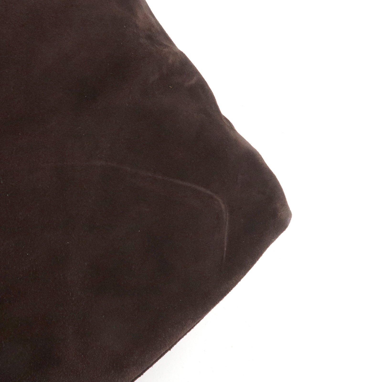 CHANEL COCO Mark Suede Tote Bag Shoulder Bag Brown