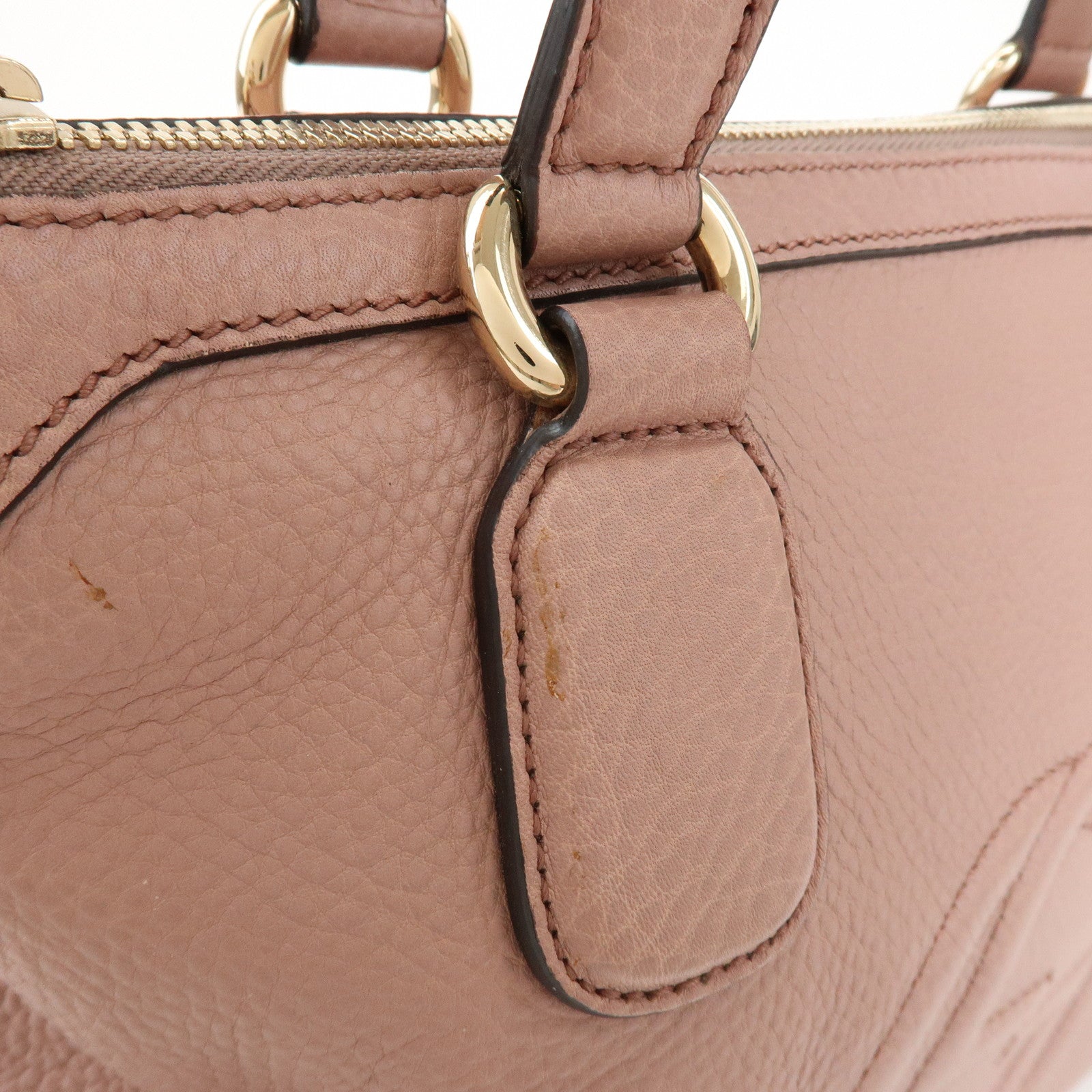 GUCCI SOHO Leather 2Way Bag Hand Bag Shoulder Bag Pink 308362