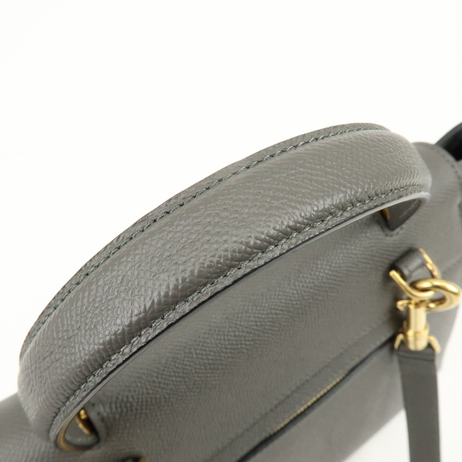 CELINE Belt Bag Leather 2Way Bag Shoulder Bag Hand Bag Gray