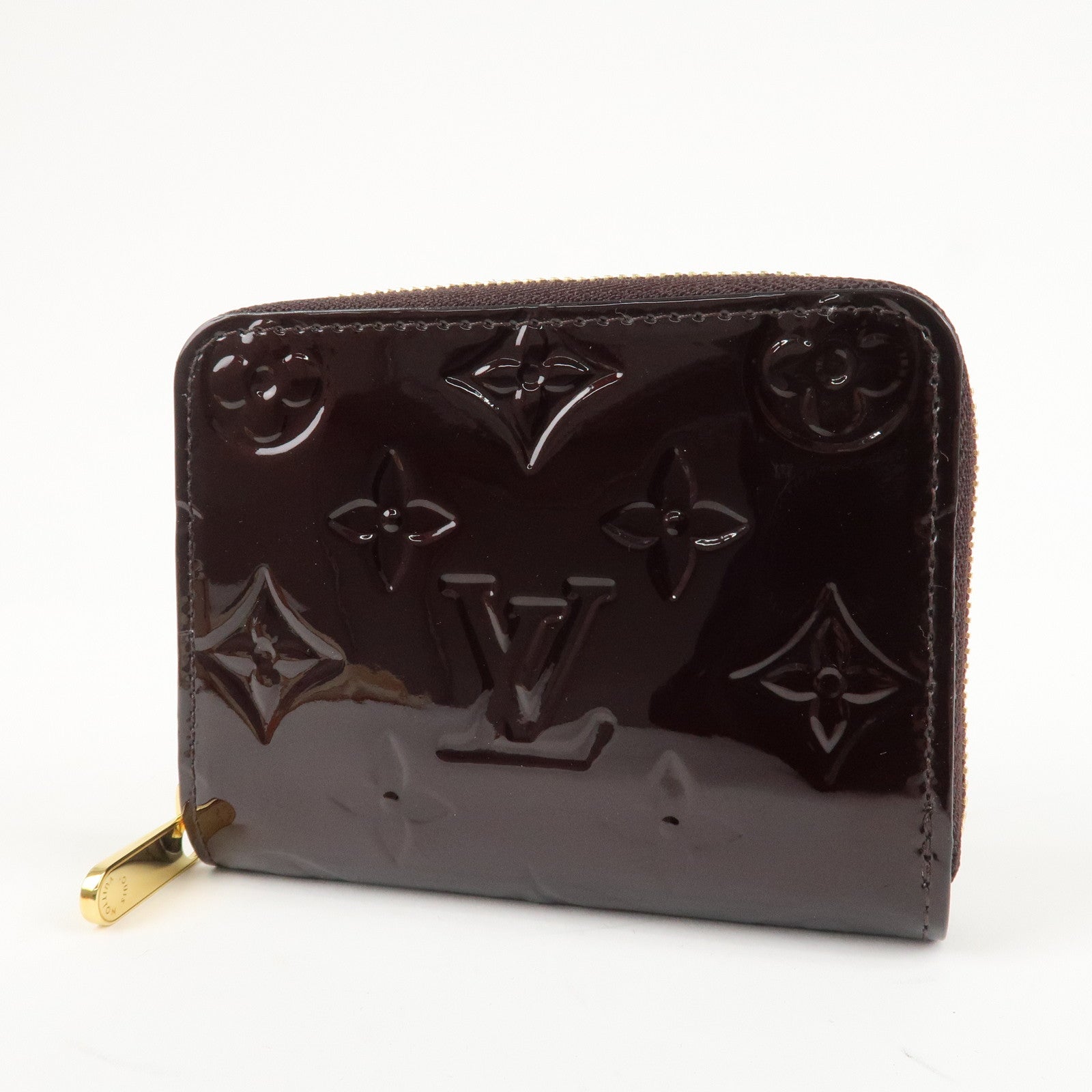 Louis Vuitton Monogram Vernis Zippy Coin Purse Amarante M93607 Used