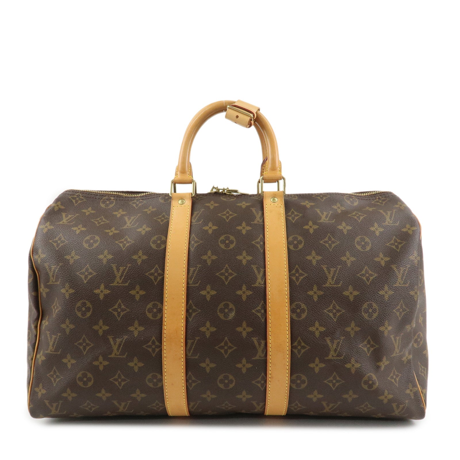 Louis Vuitton Monogram Keep All 45 Boston Bag Brown M41428 Used