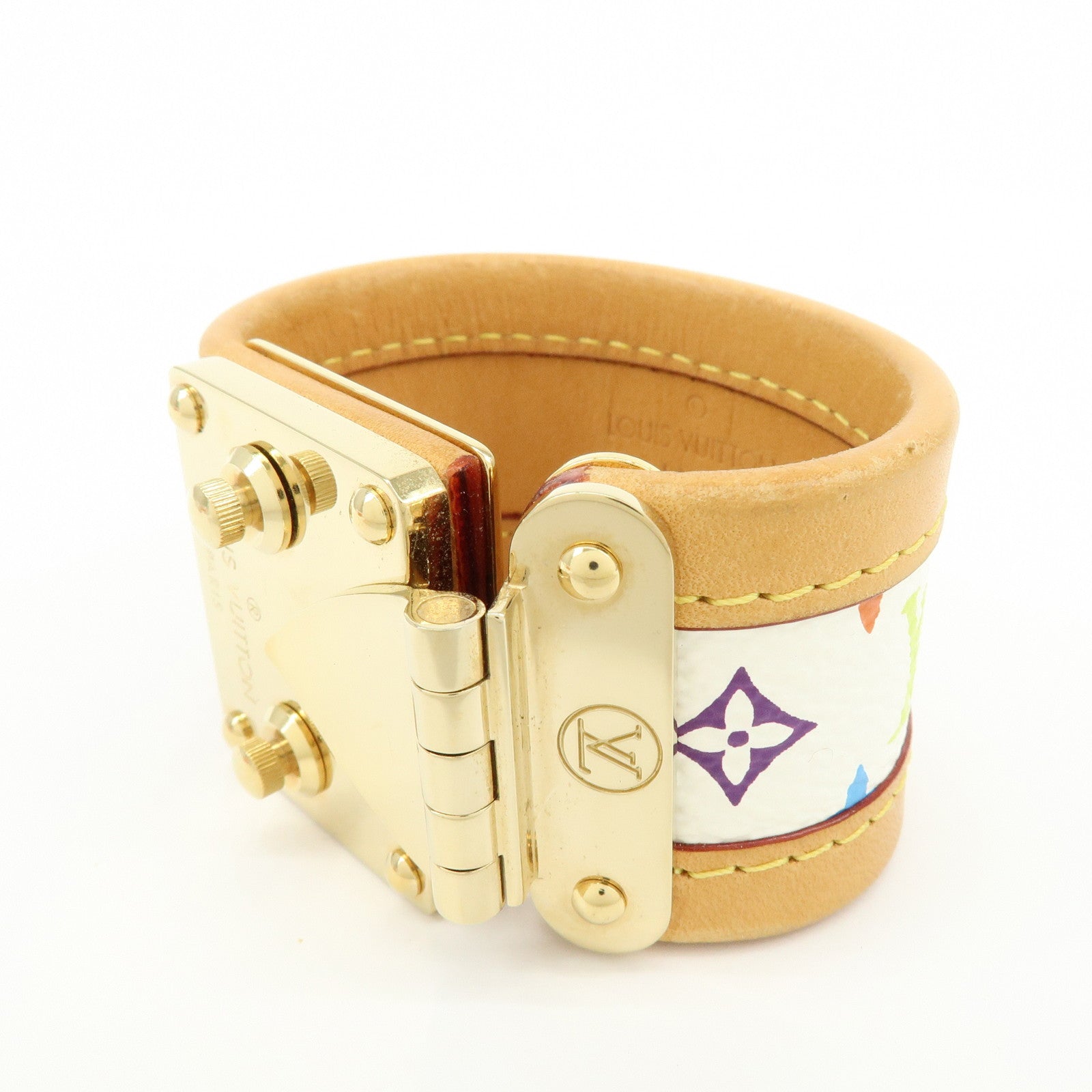 Louis Vuitton Monogram Multicolor Bracelet Serrure Bangle M92593