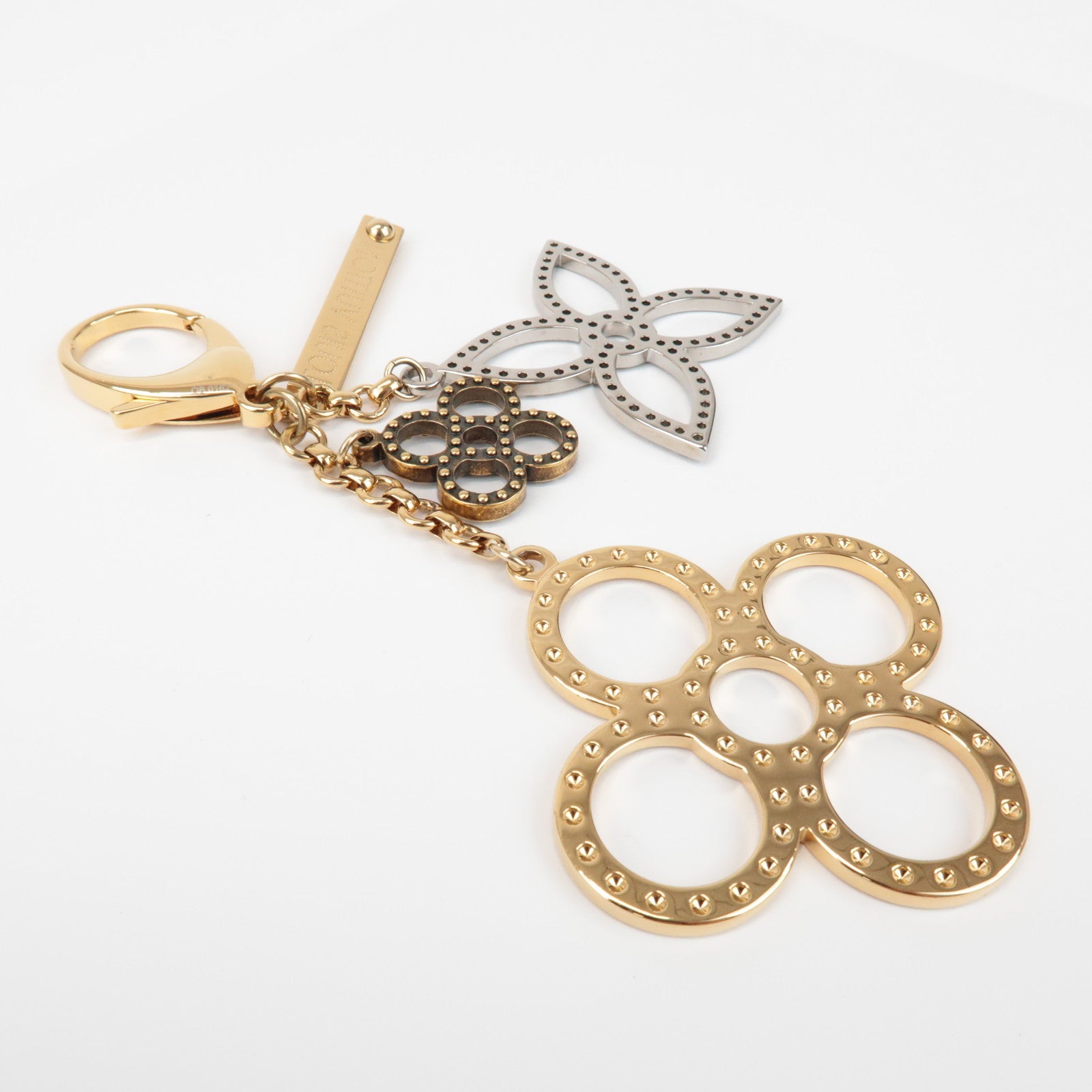 Louis Vuitton Bijoux Sac Tabage Bag Charm Gold Silver M65722