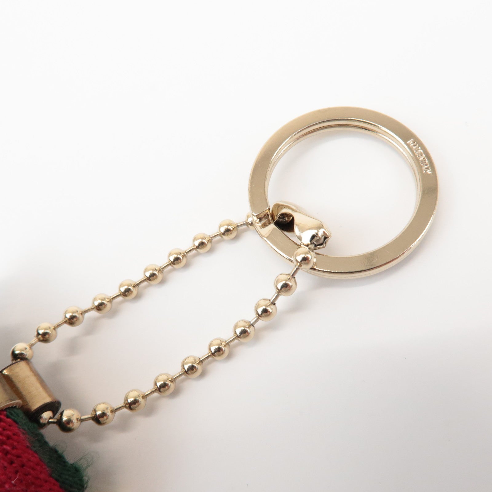 GUCCI Sherry GG Plus Gucciori Christina Bag Charm Key Holder Beige